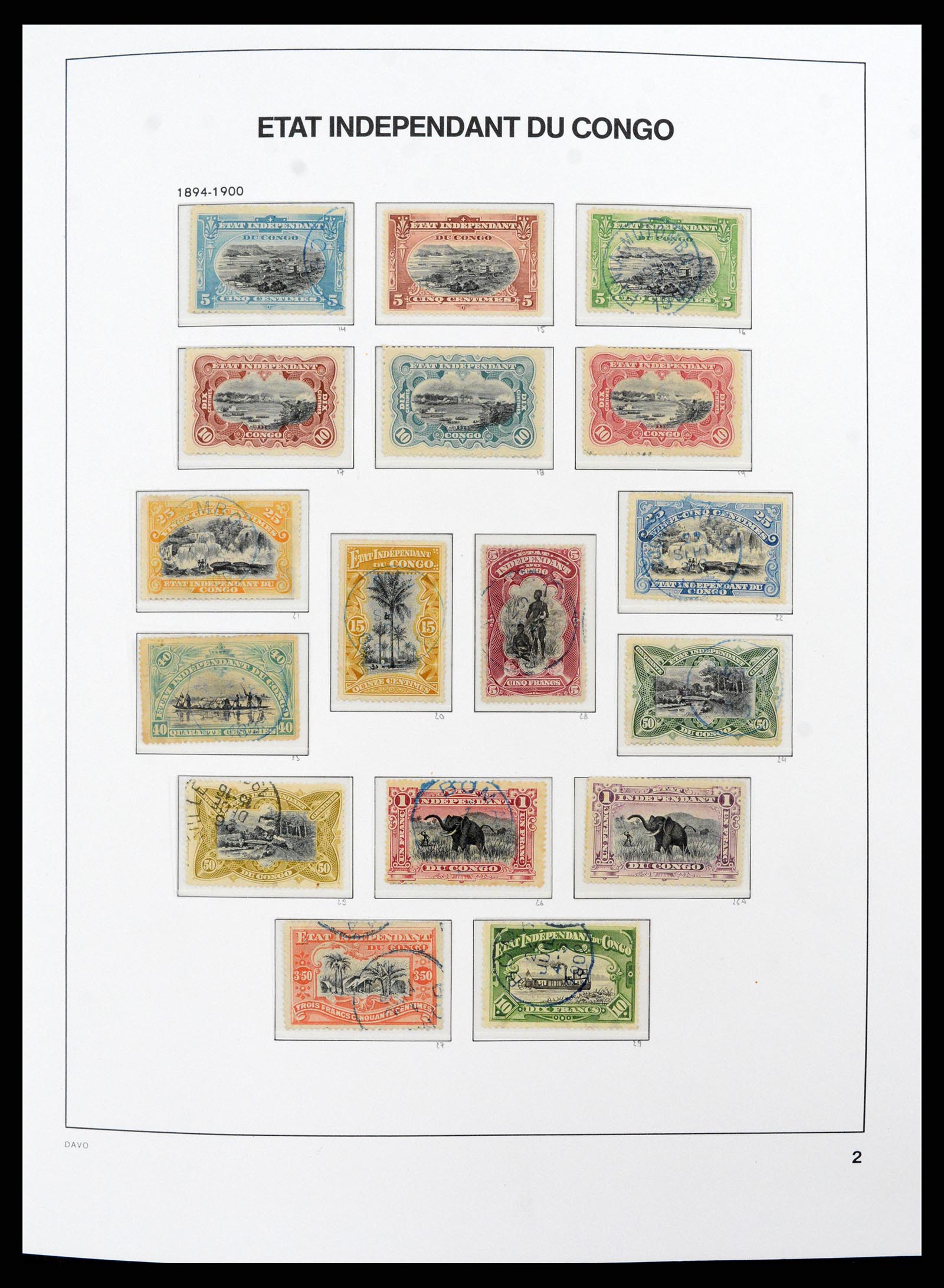 38159 0002 - Postzegelverzameling 38159 Belgisch Congo 1886-1964.