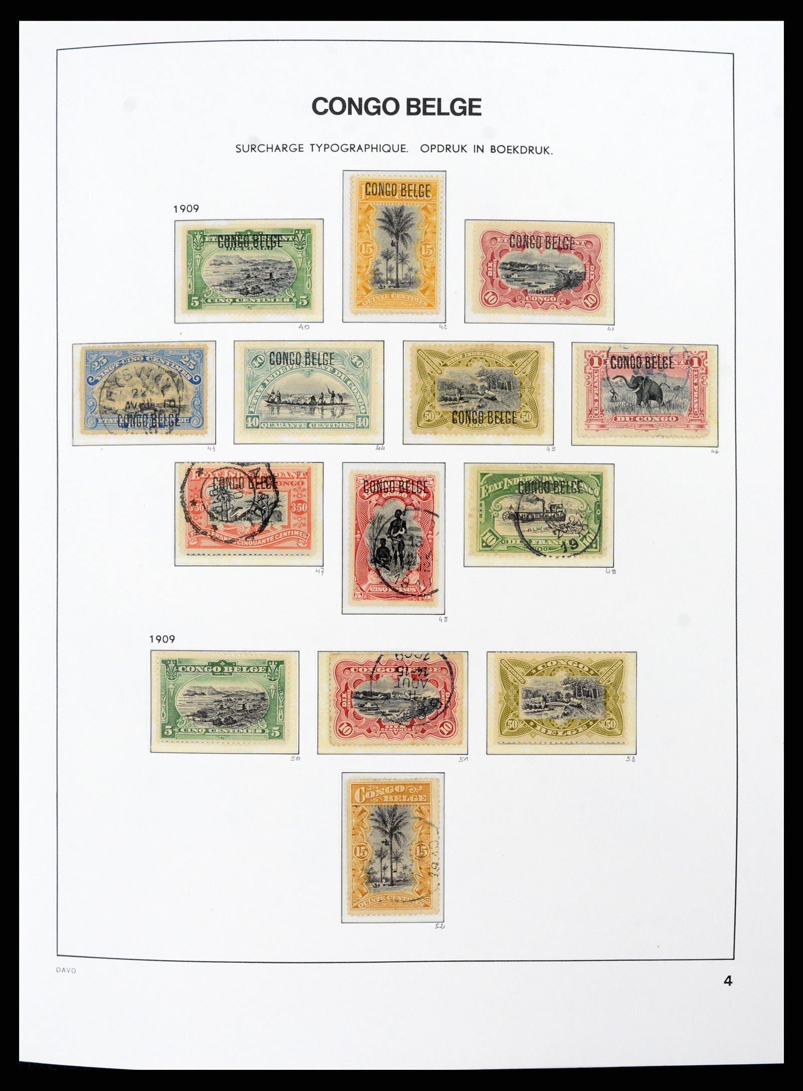 38159 0004 - Postzegelverzameling 38159 Belgisch Congo 1886-1964.