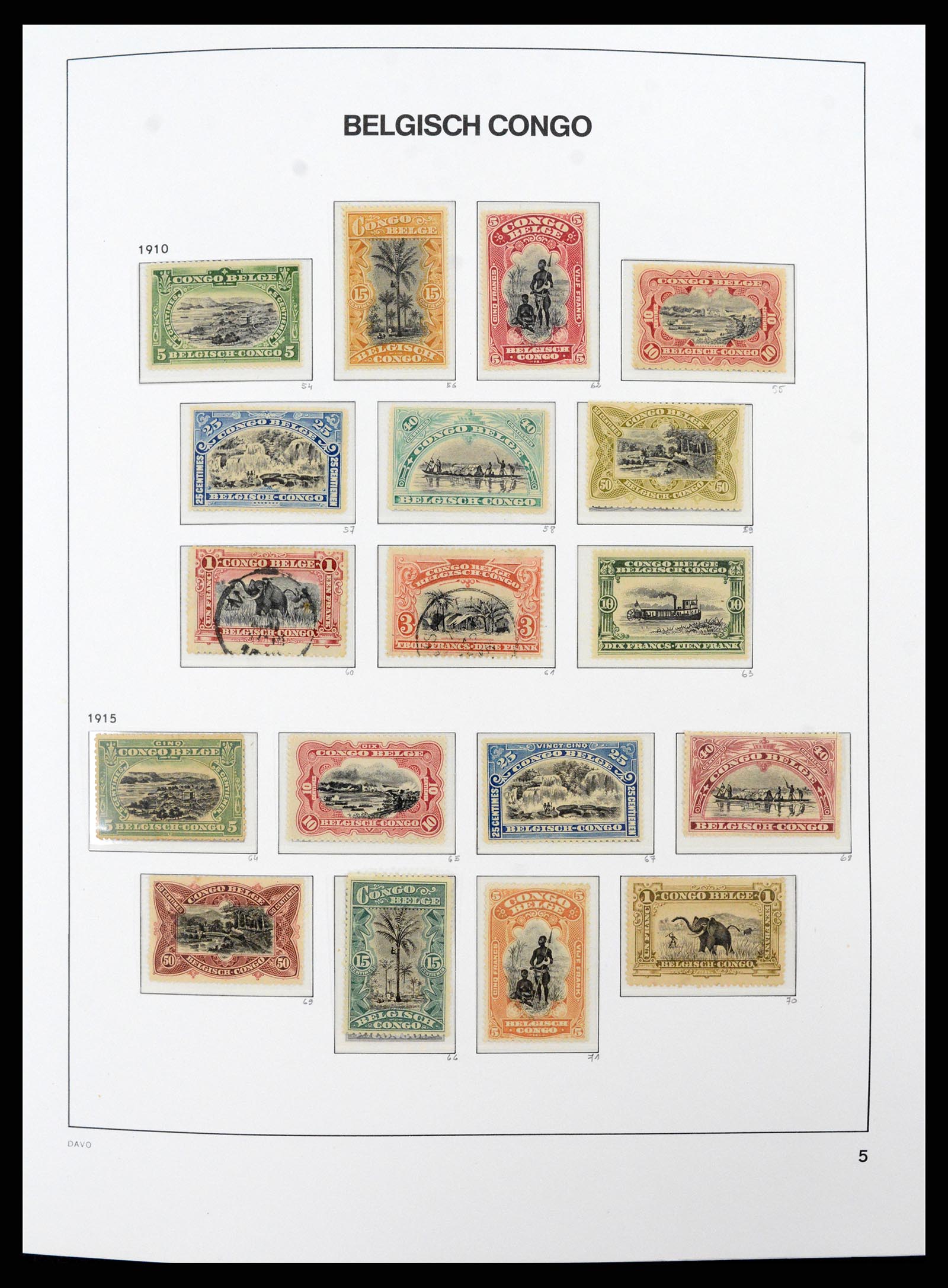 38159 0005 - Postzegelverzameling 38159 Belgisch Congo 1886-1964.