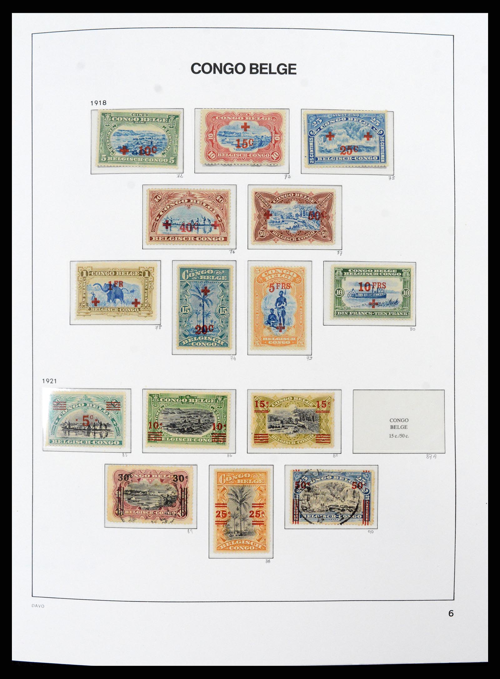 38159 0006 - Postzegelverzameling 38159 Belgisch Congo 1886-1964.