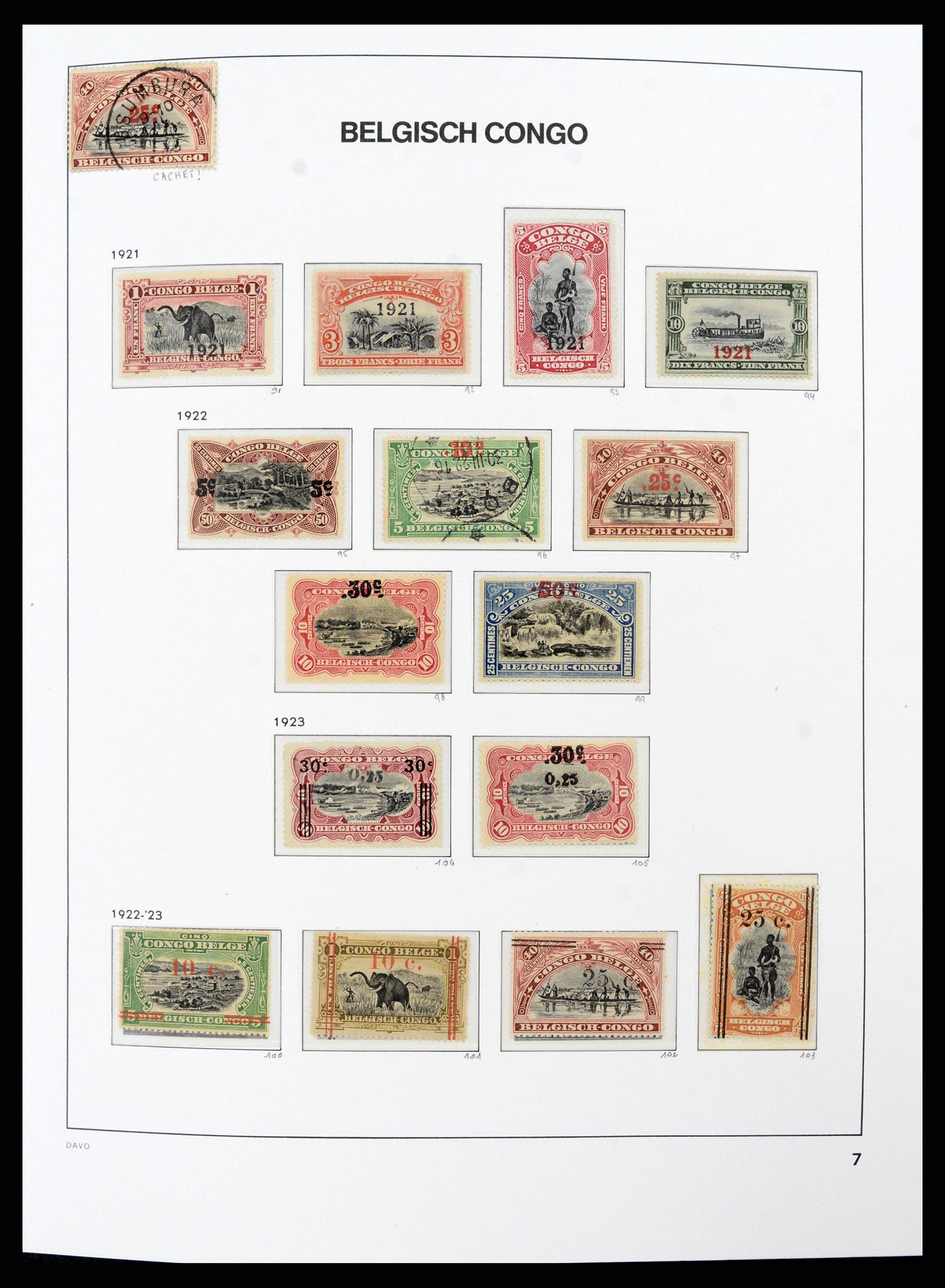 38159 0007 - Postzegelverzameling 38159 Belgisch Congo 1886-1964.