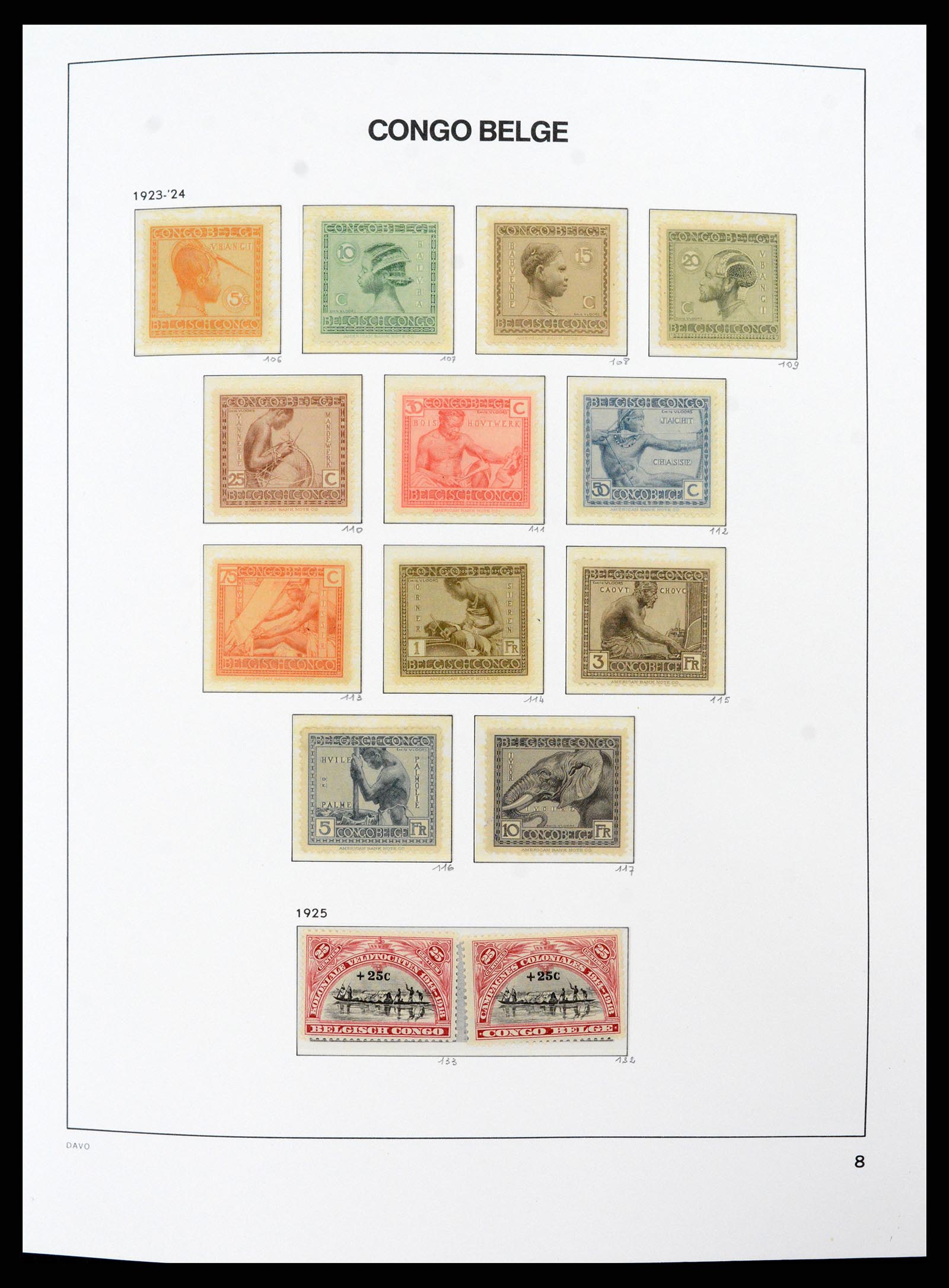 38159 0008 - Postzegelverzameling 38159 Belgisch Congo 1886-1964.