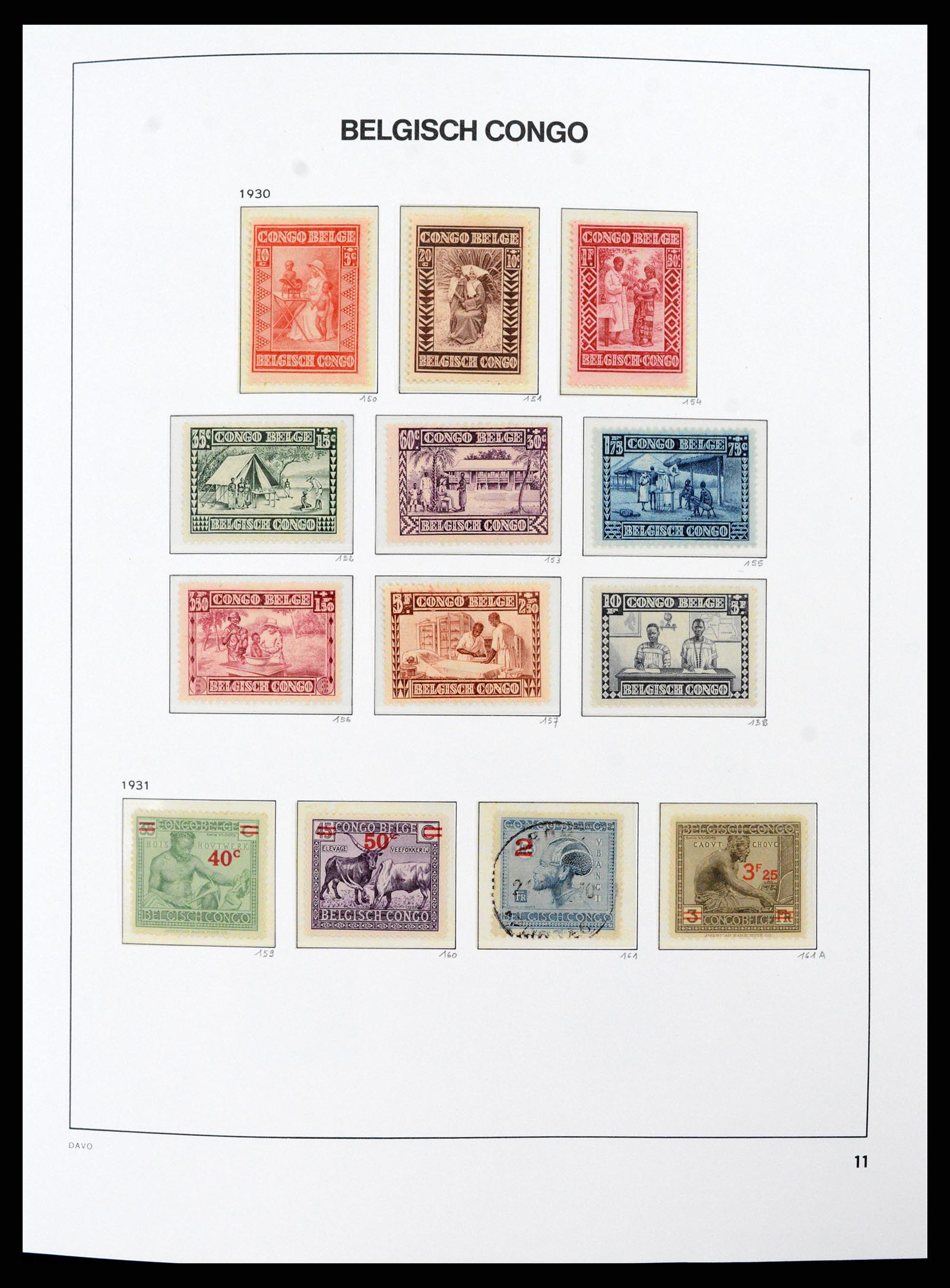 38159 0011 - Postzegelverzameling 38159 Belgisch Congo 1886-1964.