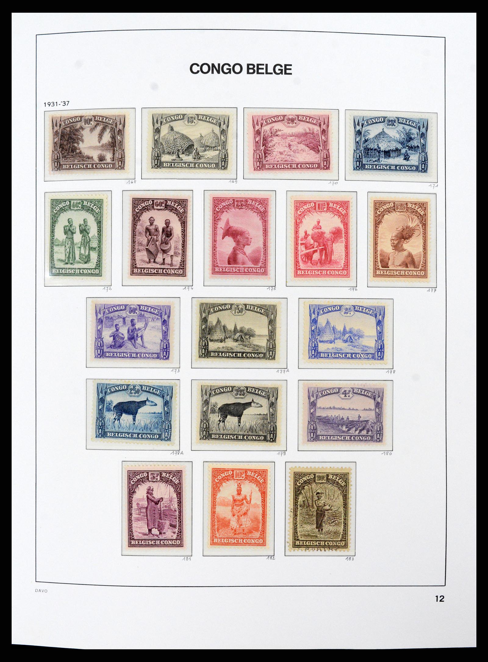 38159 0012 - Postzegelverzameling 38159 Belgisch Congo 1886-1964.