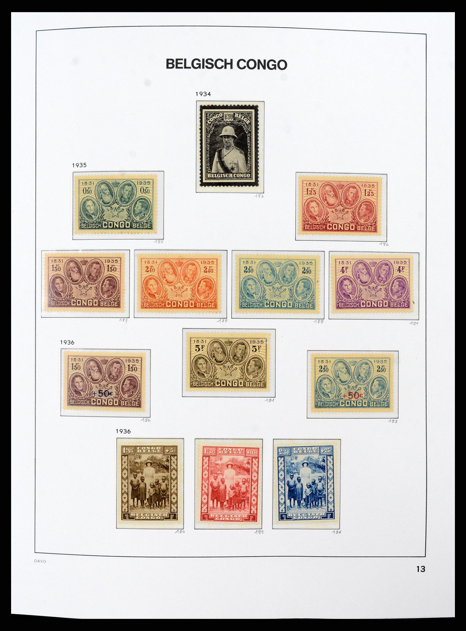 38159 0013 - Postzegelverzameling 38159 Belgisch Congo 1886-1964.
