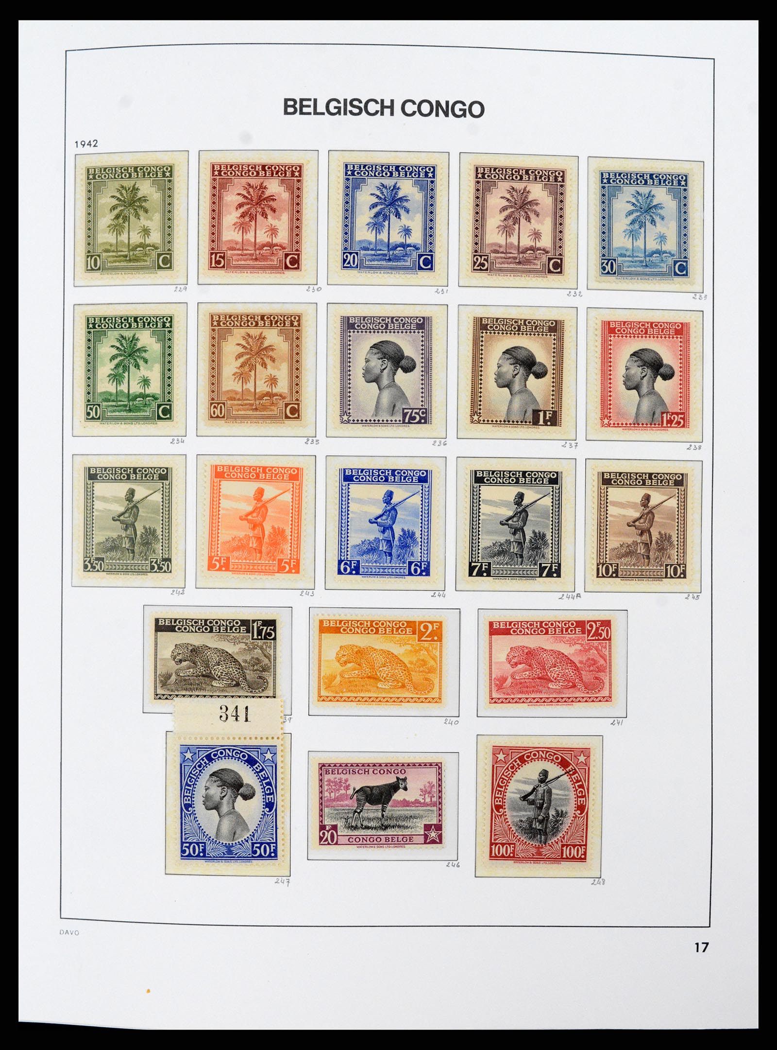 38159 0017 - Postzegelverzameling 38159 Belgisch Congo 1886-1964.
