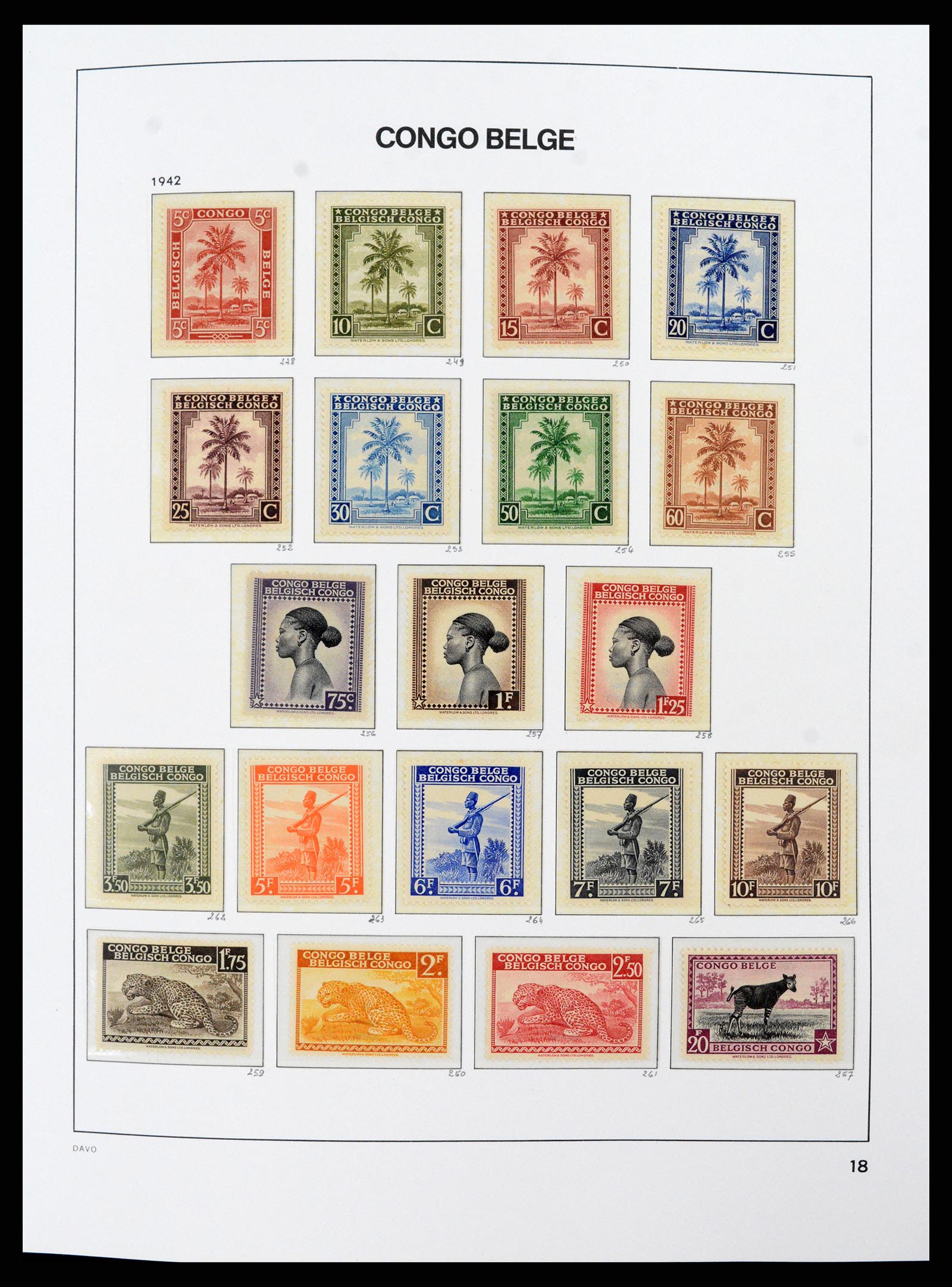 38159 0018 - Postzegelverzameling 38159 Belgisch Congo 1886-1964.