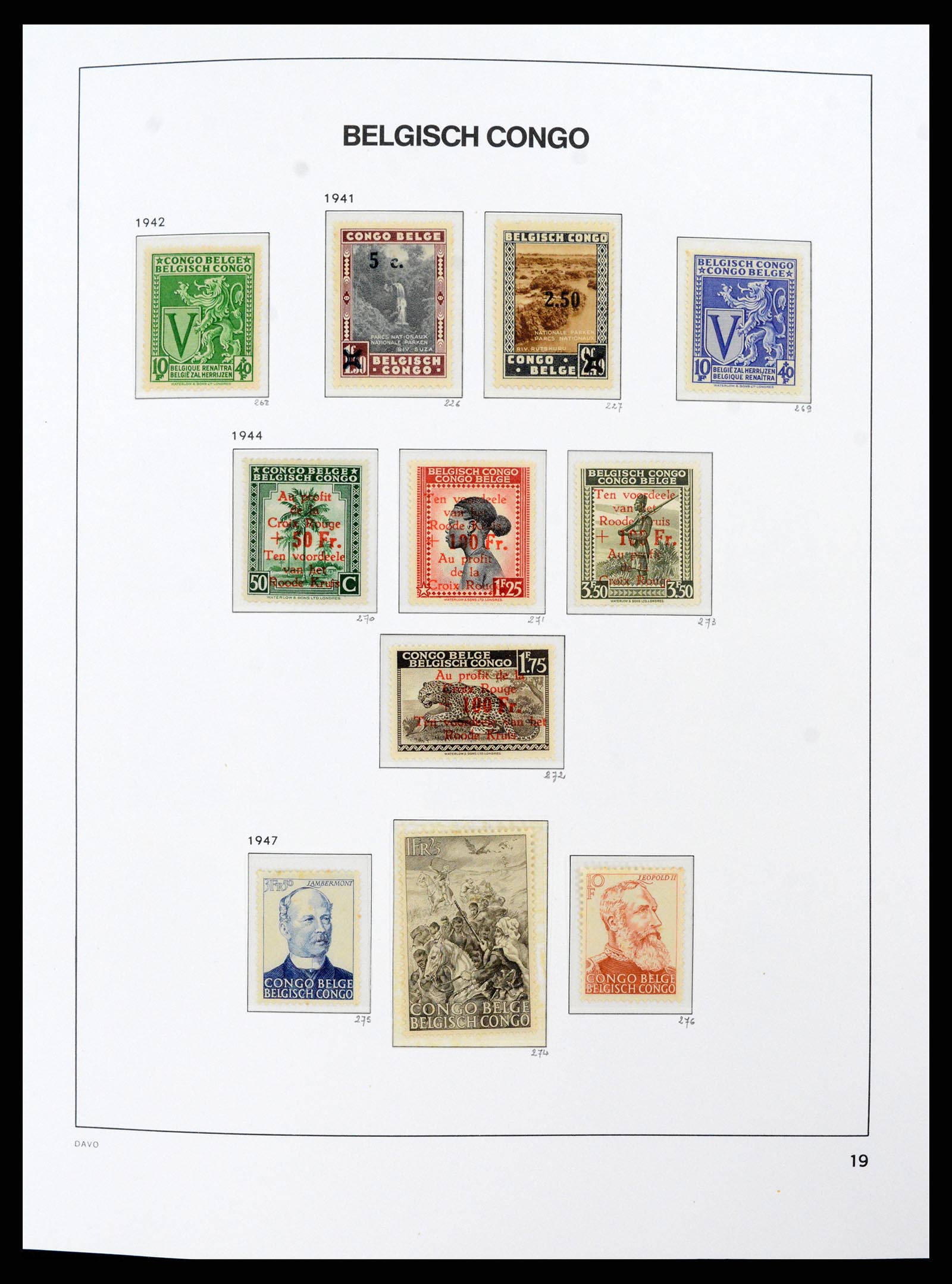 38159 0019 - Postzegelverzameling 38159 Belgisch Congo 1886-1964.
