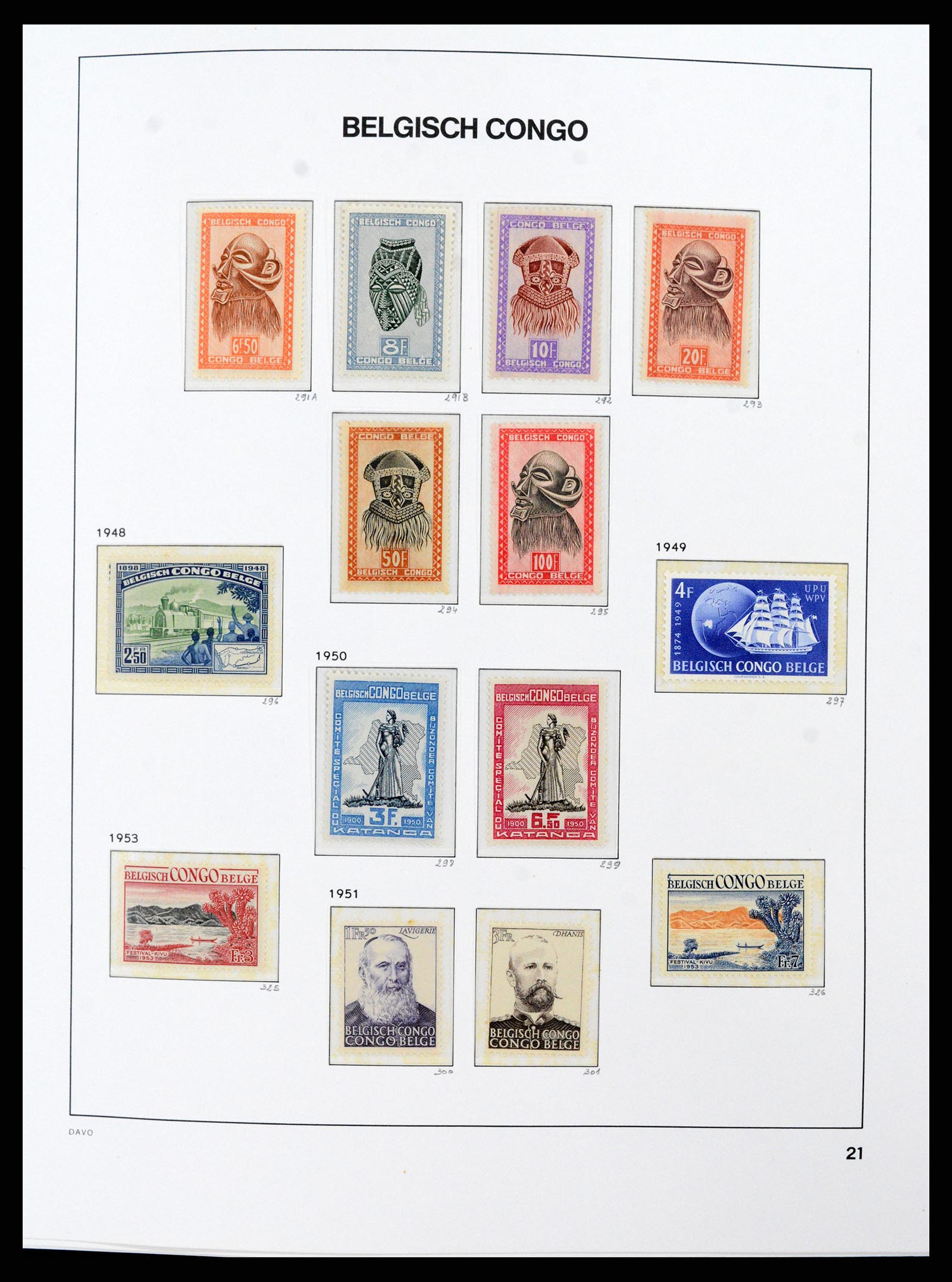 38159 0021 - Postzegelverzameling 38159 Belgisch Congo 1886-1964.