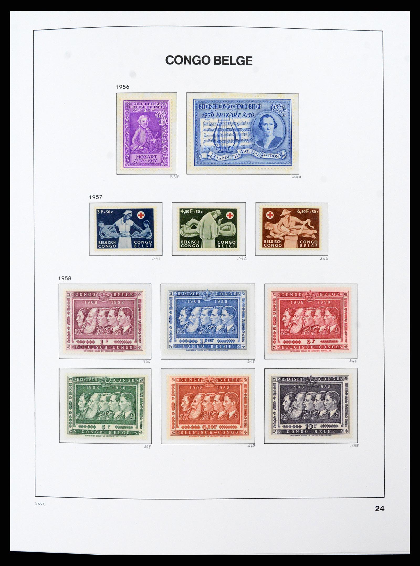 38159 0024 - Postzegelverzameling 38159 Belgisch Congo 1886-1964.