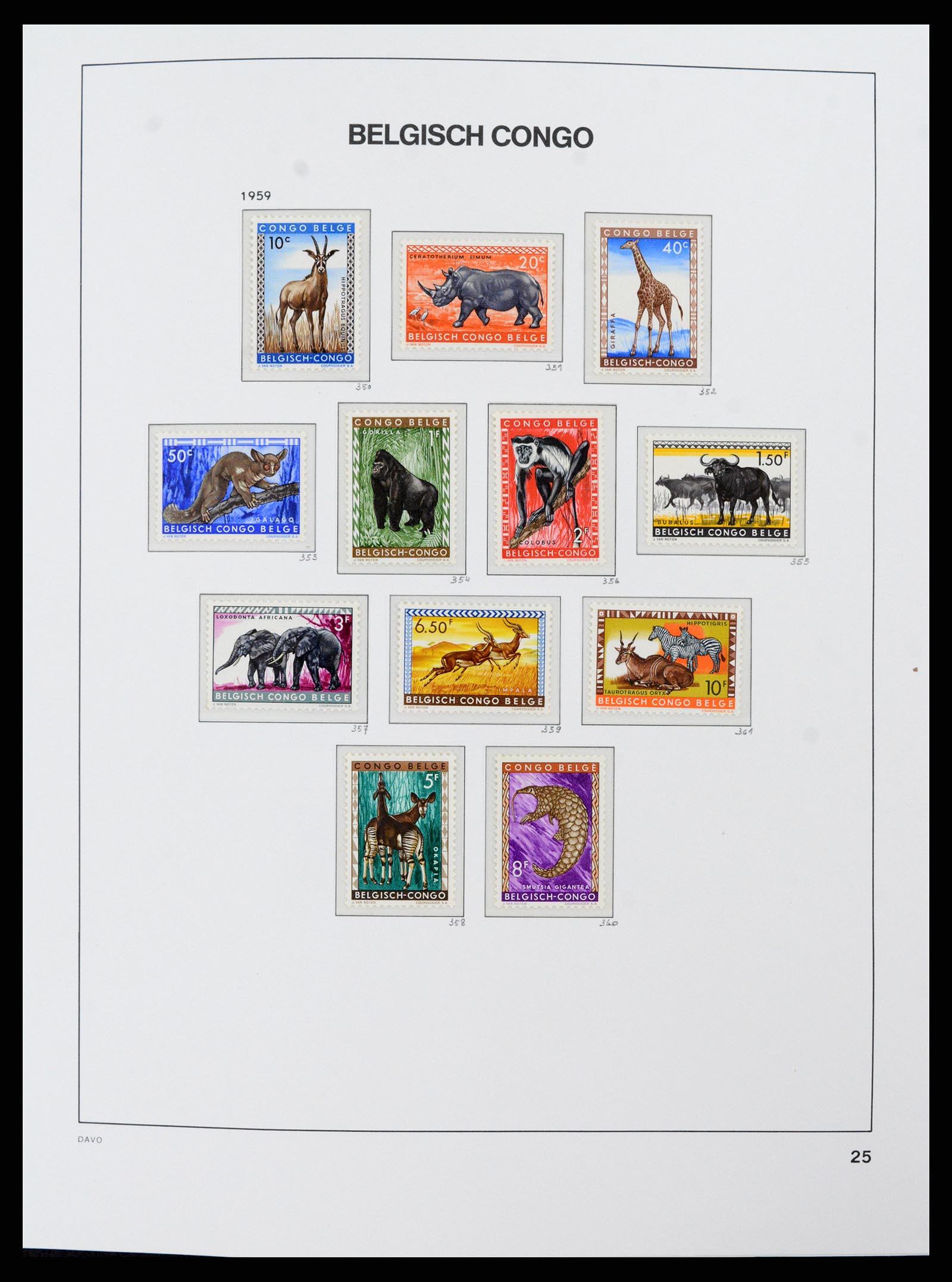 38159 0025 - Postzegelverzameling 38159 Belgisch Congo 1886-1964.