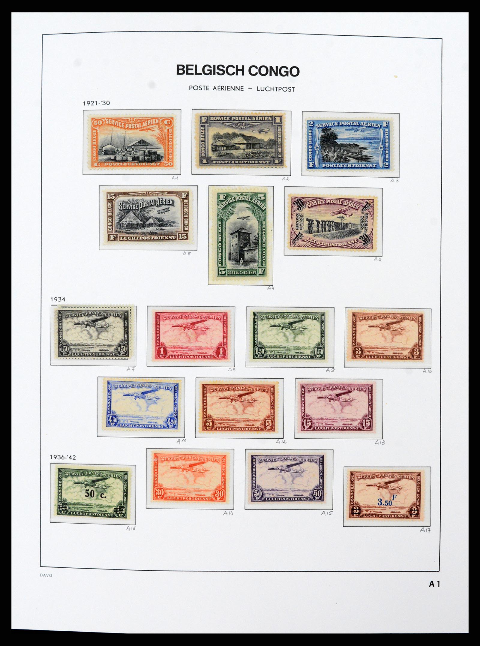 38159 0027 - Postzegelverzameling 38159 Belgisch Congo 1886-1964.