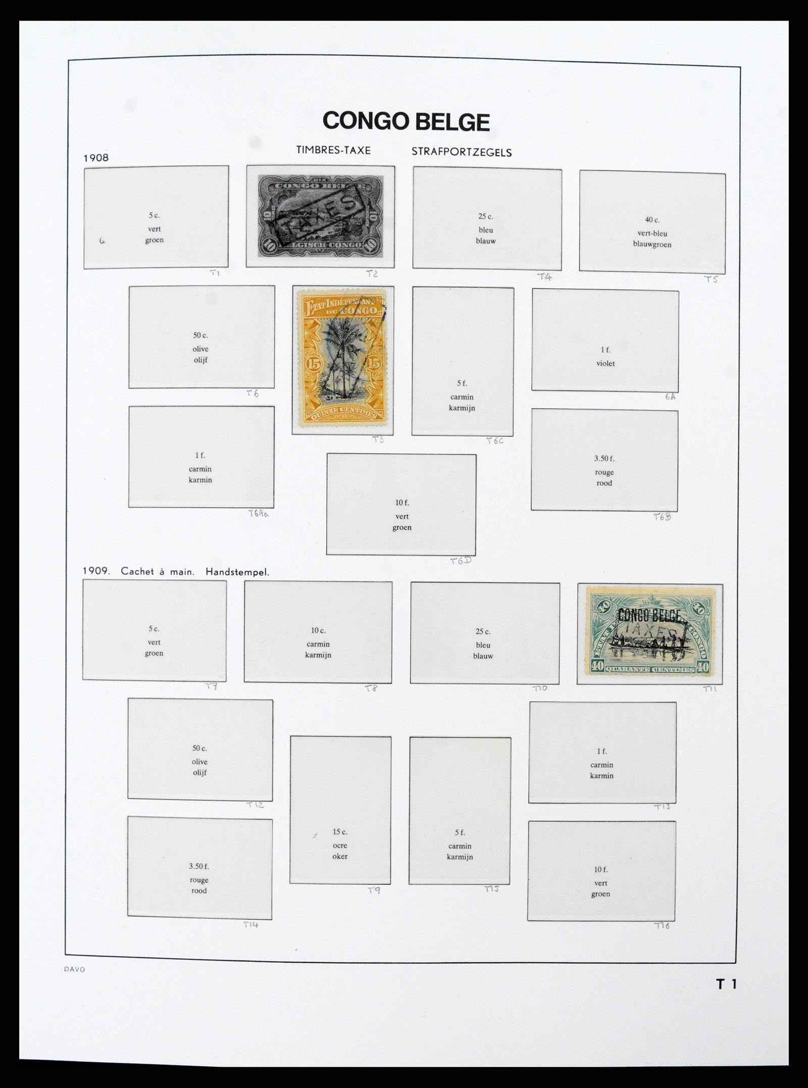 38159 0028 - Postzegelverzameling 38159 Belgisch Congo 1886-1964.