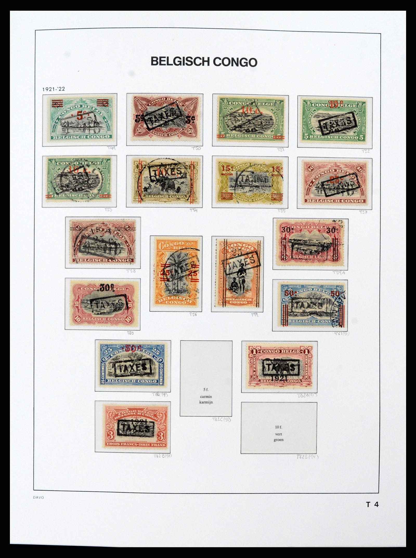38159 0031 - Postzegelverzameling 38159 Belgisch Congo 1886-1964.