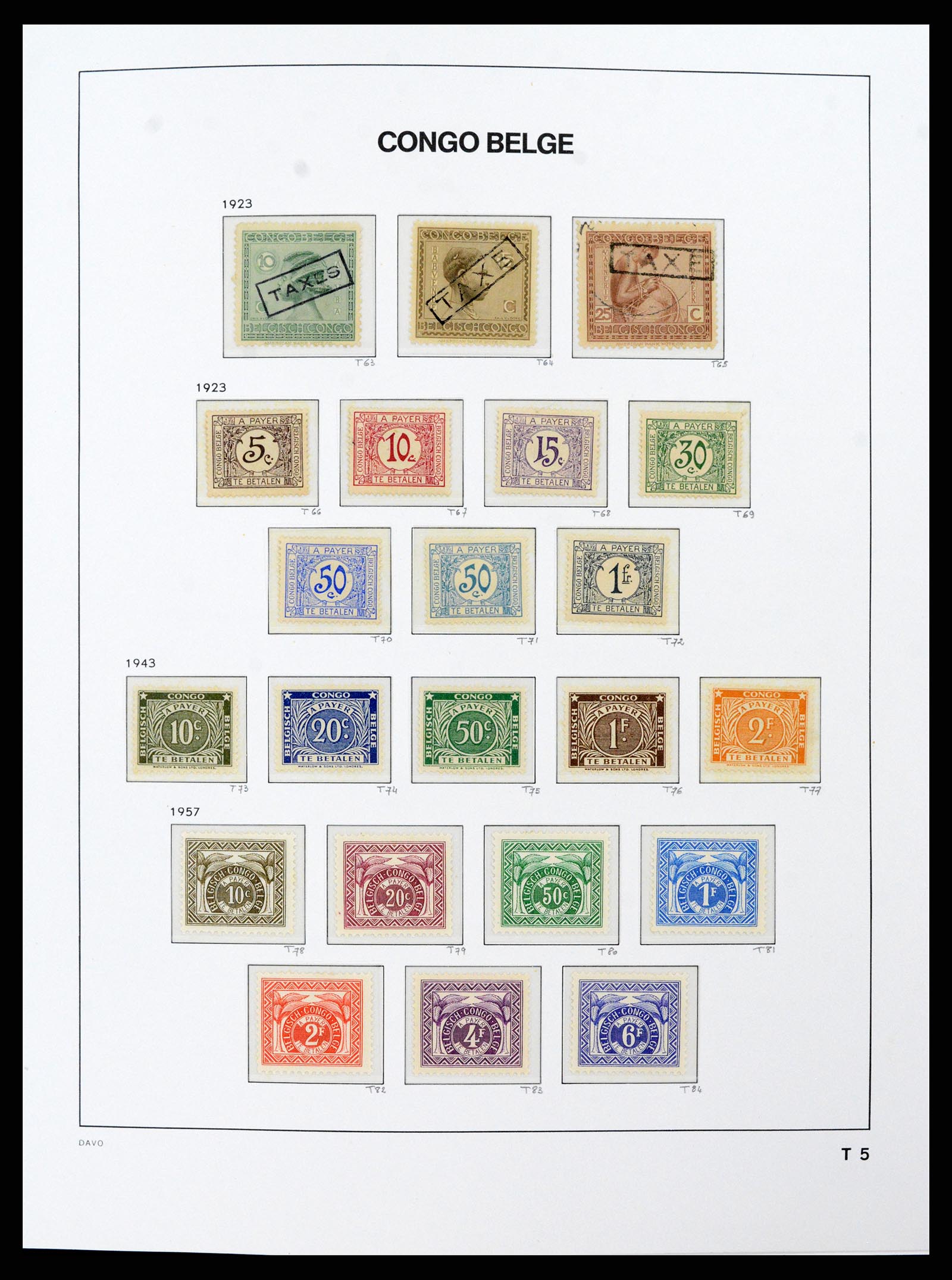 38159 0032 - Postzegelverzameling 38159 Belgisch Congo 1886-1964.