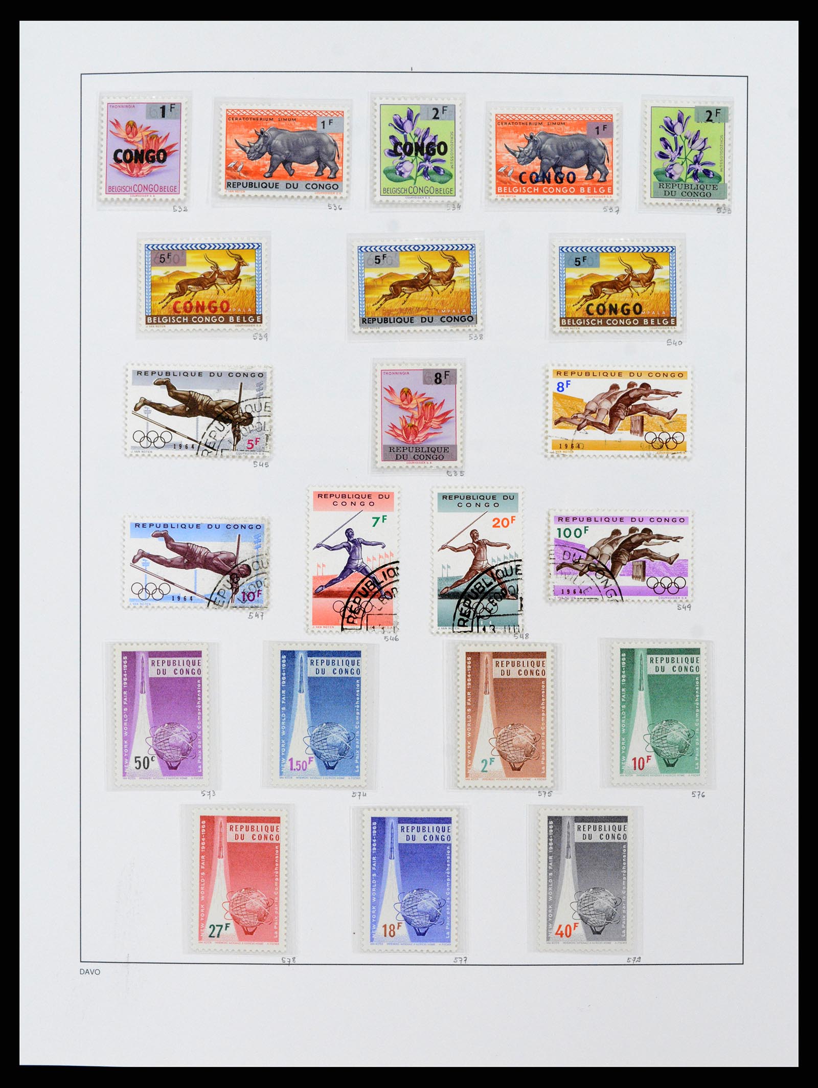 38159 0058 - Postzegelverzameling 38159 Belgisch Congo 1886-1964.