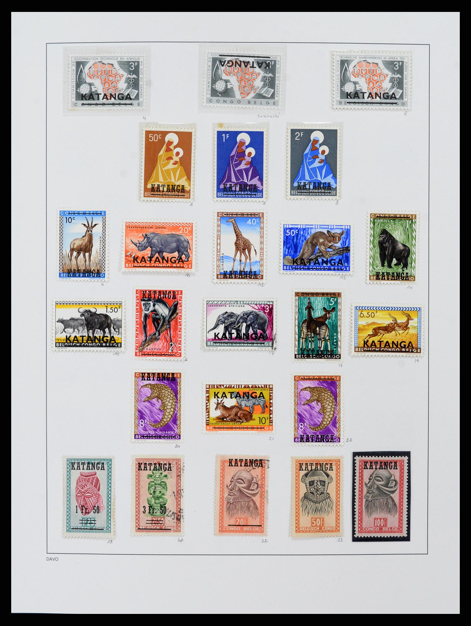 38159 0061 - Postzegelverzameling 38159 Belgisch Congo 1886-1964.