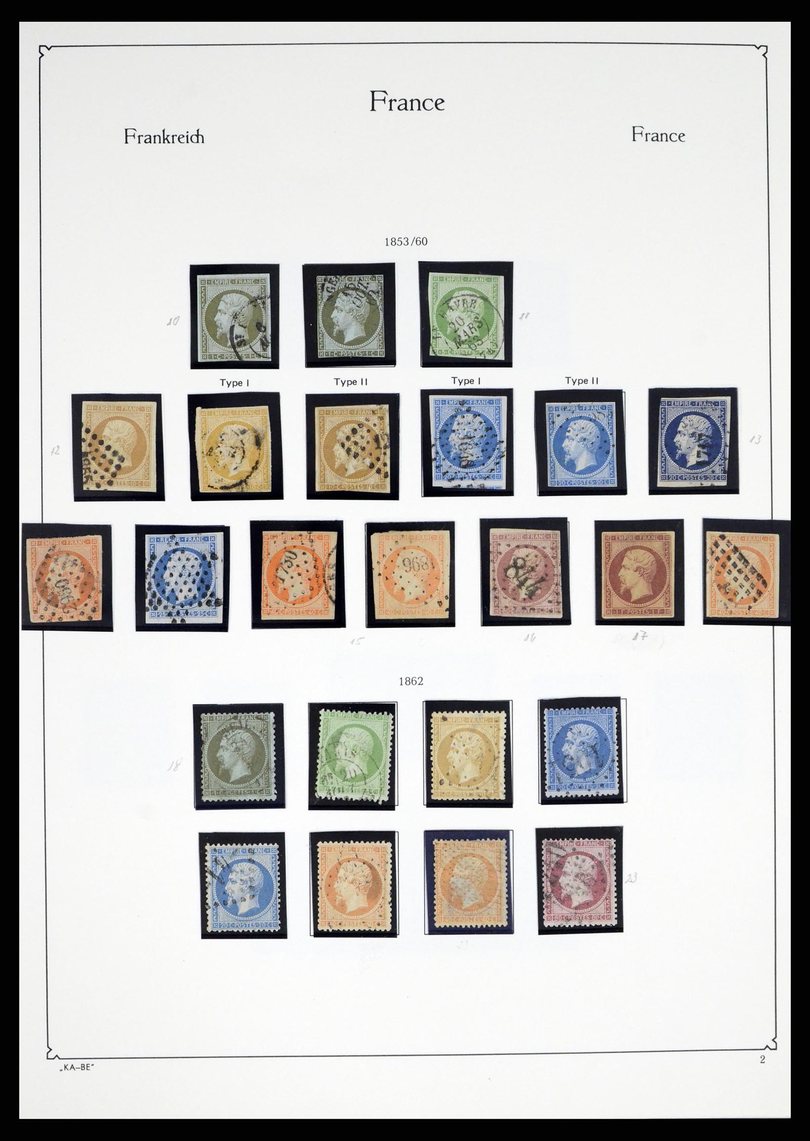 38160 0002 - Postzegelverzameling 38160 Frankrijk 1849-2006.