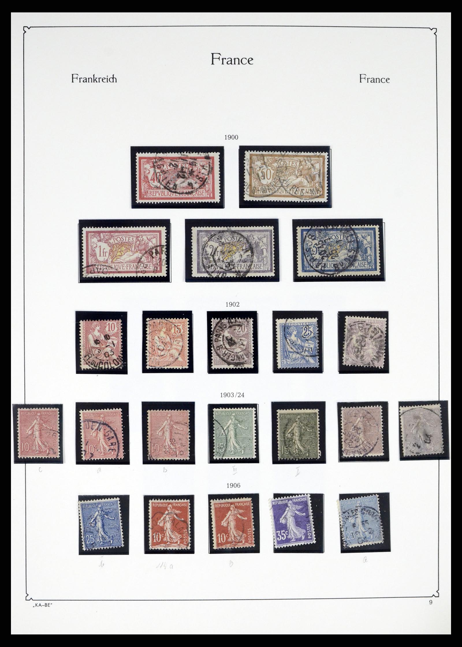 38160 0009 - Postzegelverzameling 38160 Frankrijk 1849-2006.