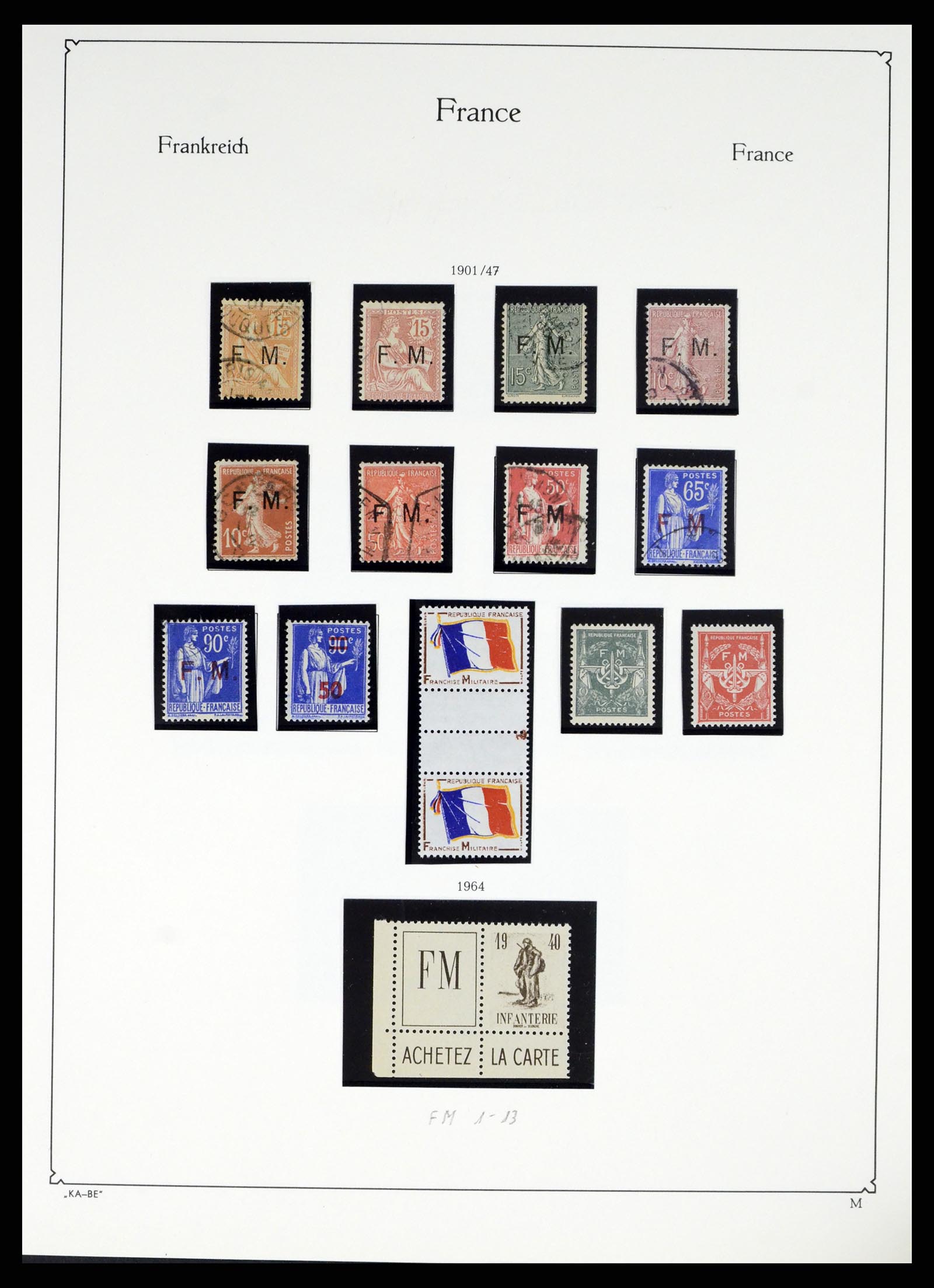 38160 0053 - Stamp collection 38160 France 1849-2006.