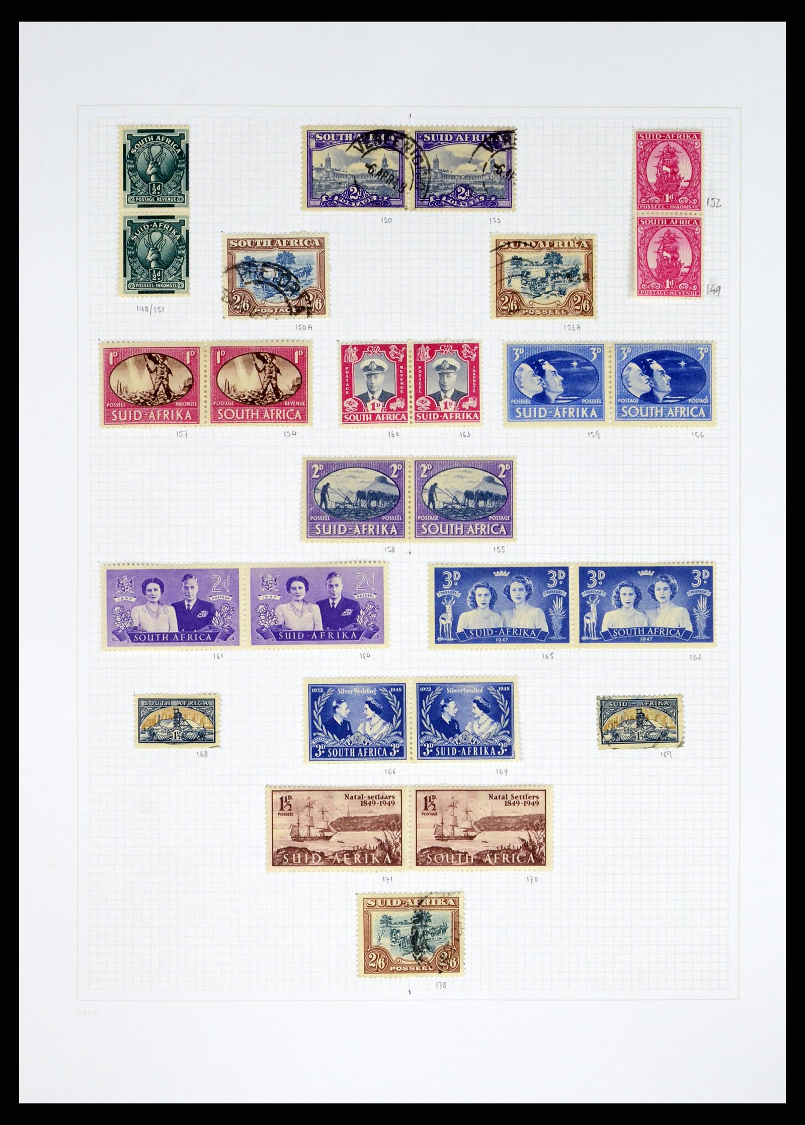 38161 0009 - Postzegelverzameling 38161 Zuid Afrika 1892-2015.