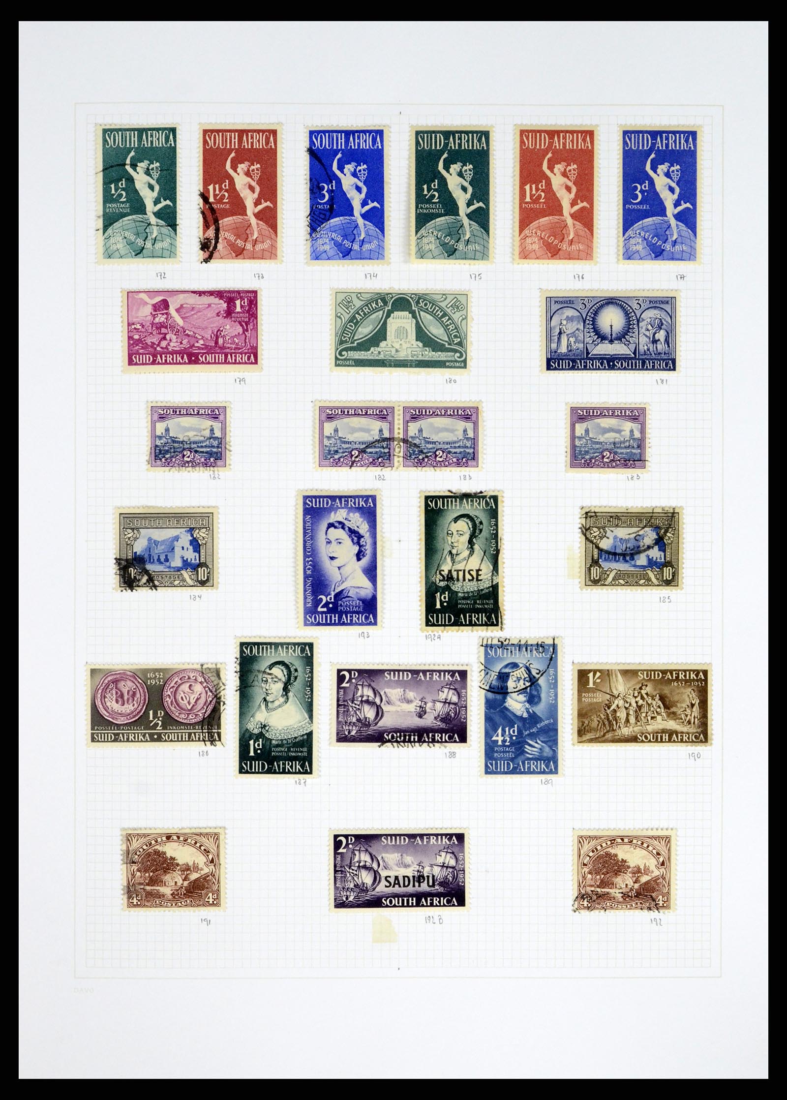 38161 0010 - Postzegelverzameling 38161 Zuid Afrika 1892-2015.