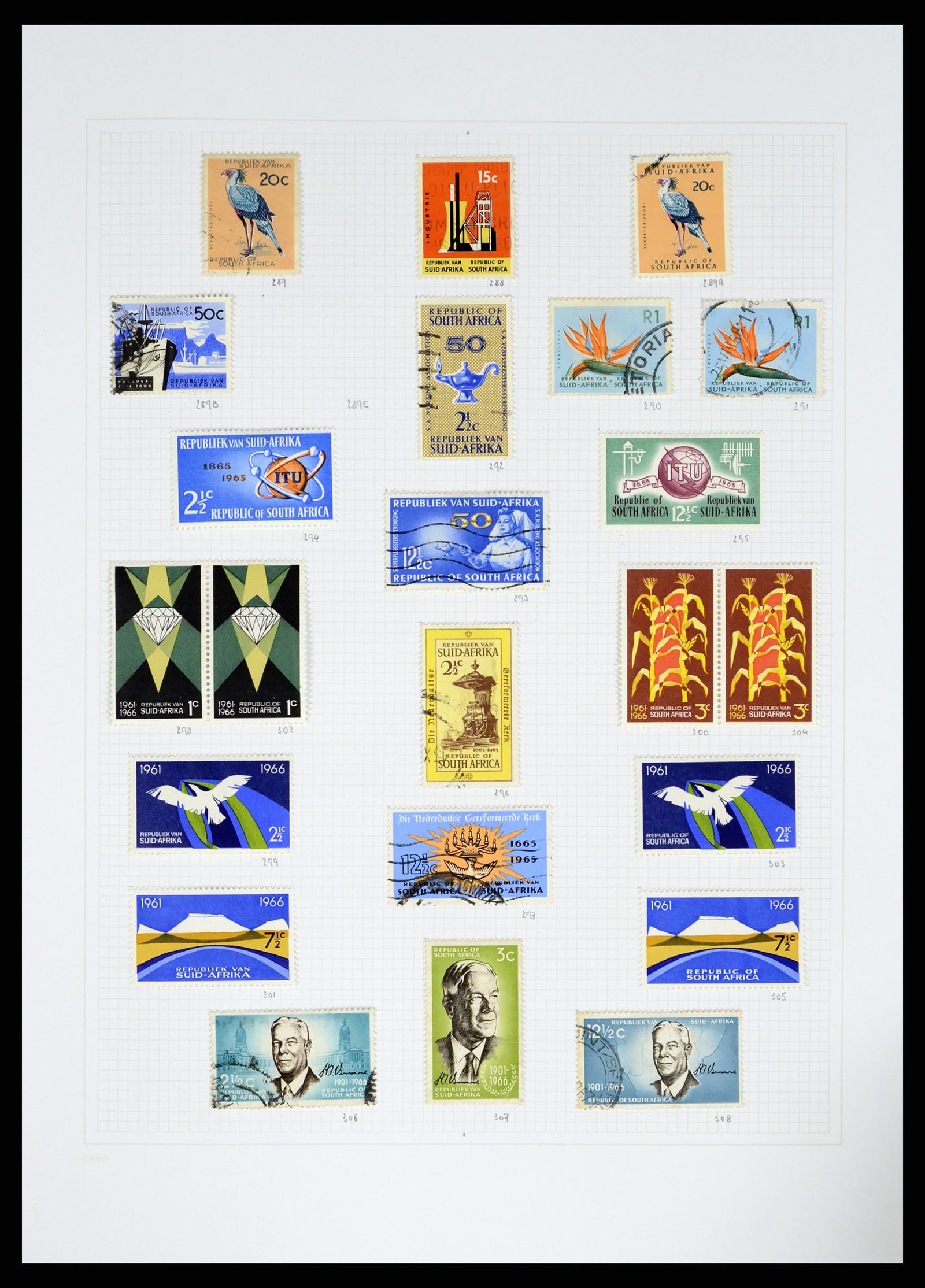38161 0015 - Postzegelverzameling 38161 Zuid Afrika 1892-2015.