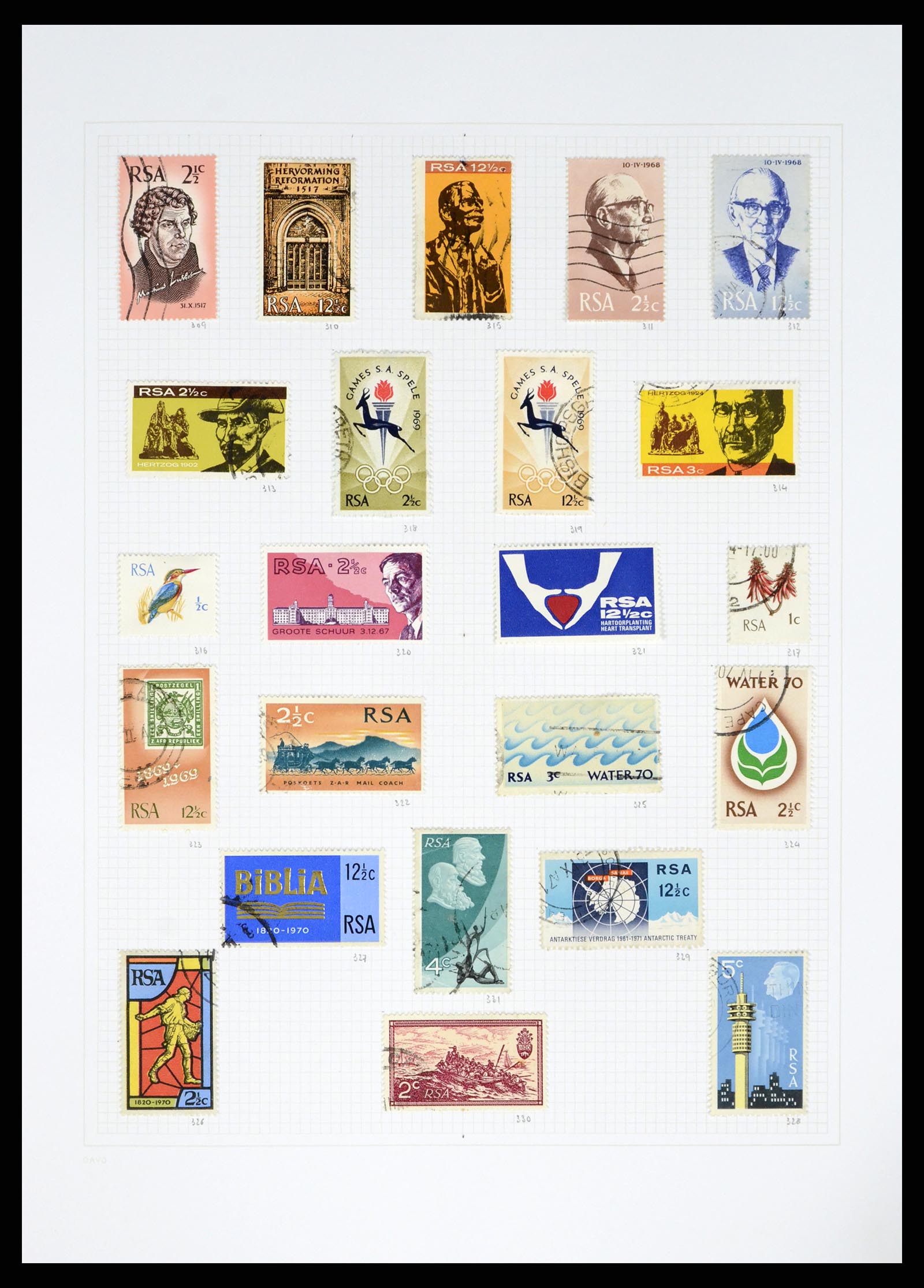38161 0016 - Postzegelverzameling 38161 Zuid Afrika 1892-2015.