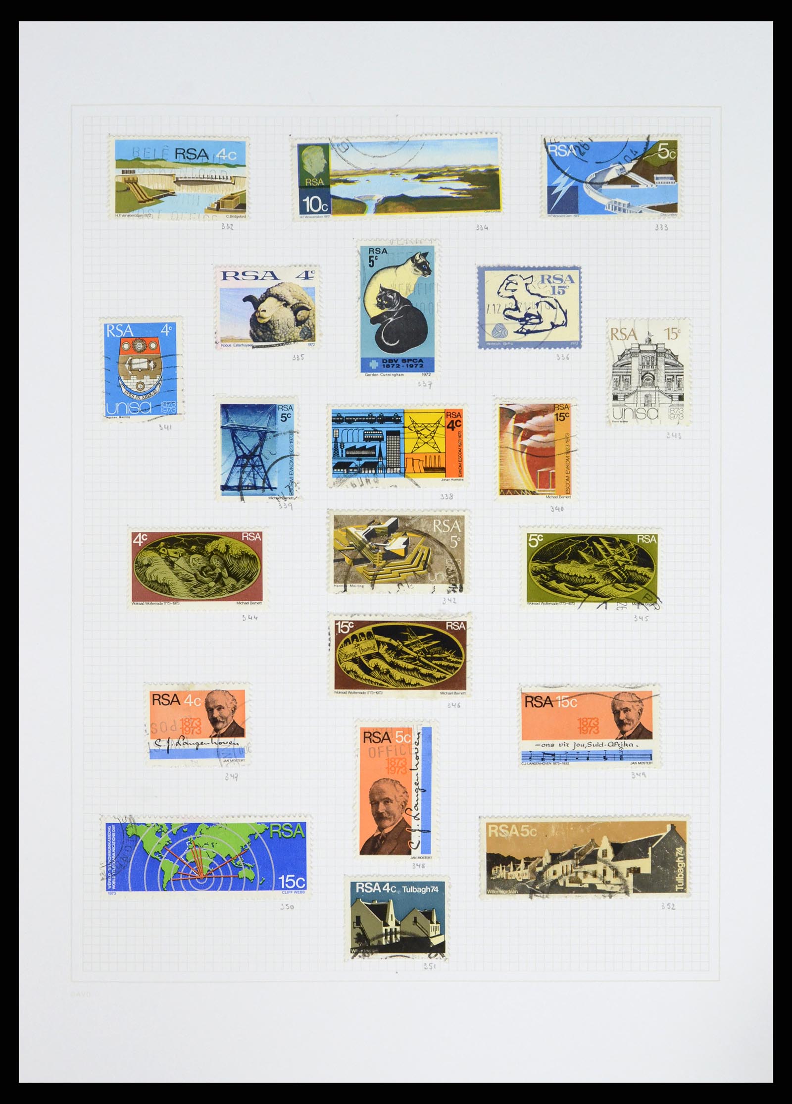 38161 0017 - Postzegelverzameling 38161 Zuid Afrika 1892-2015.