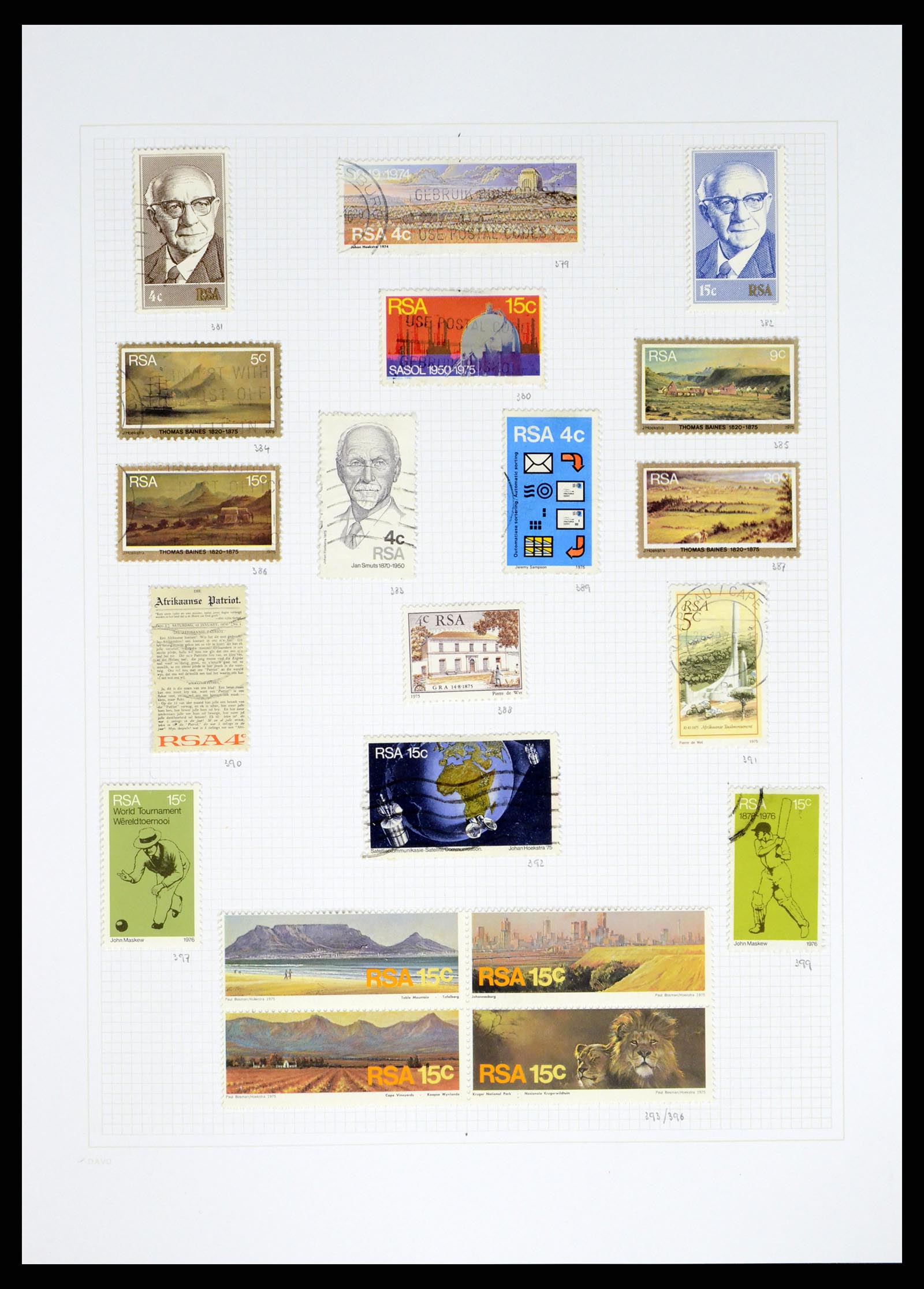 38161 0019 - Postzegelverzameling 38161 Zuid Afrika 1892-2015.