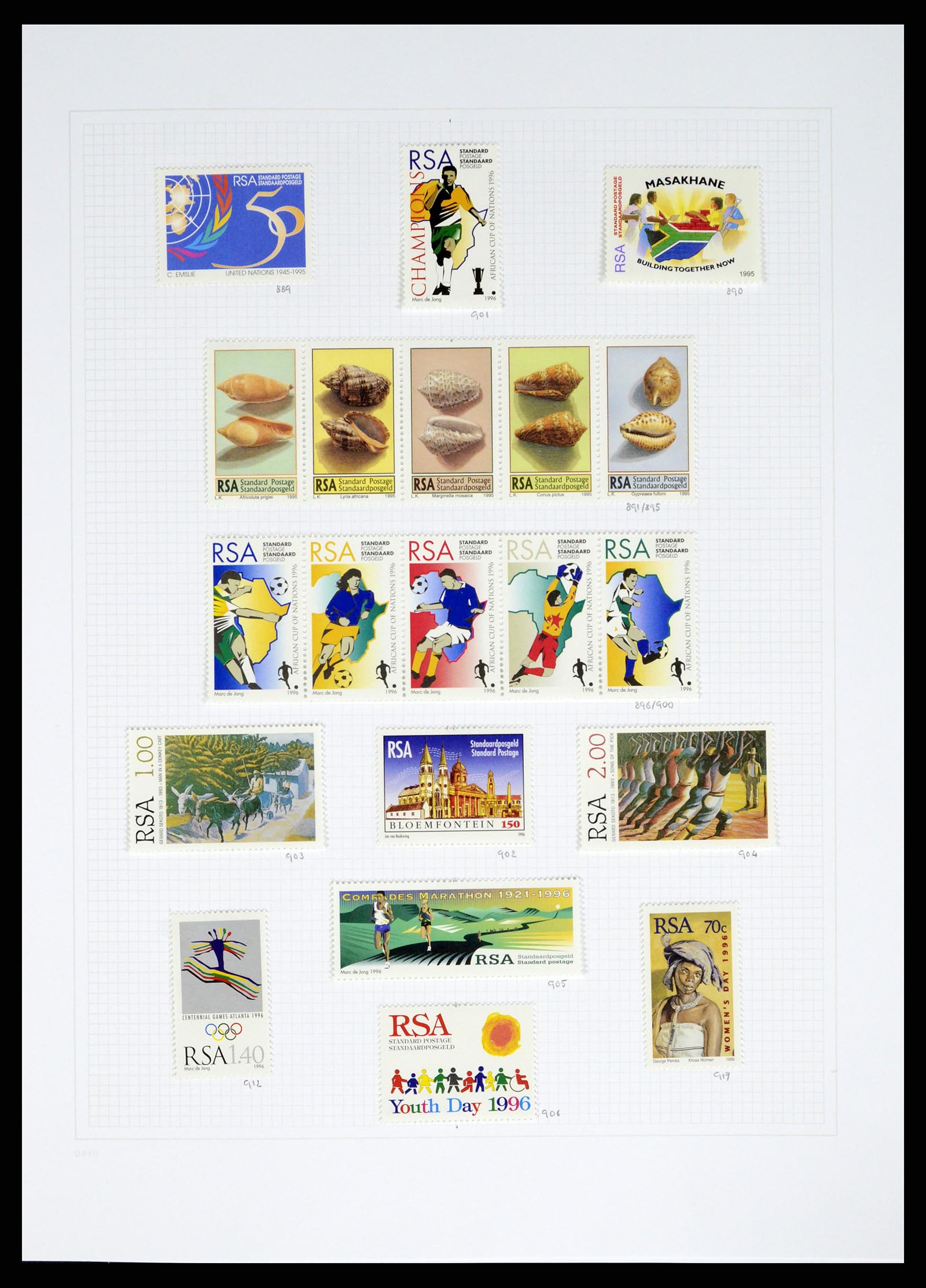 38161 0043 - Postzegelverzameling 38161 Zuid Afrika 1892-2015.