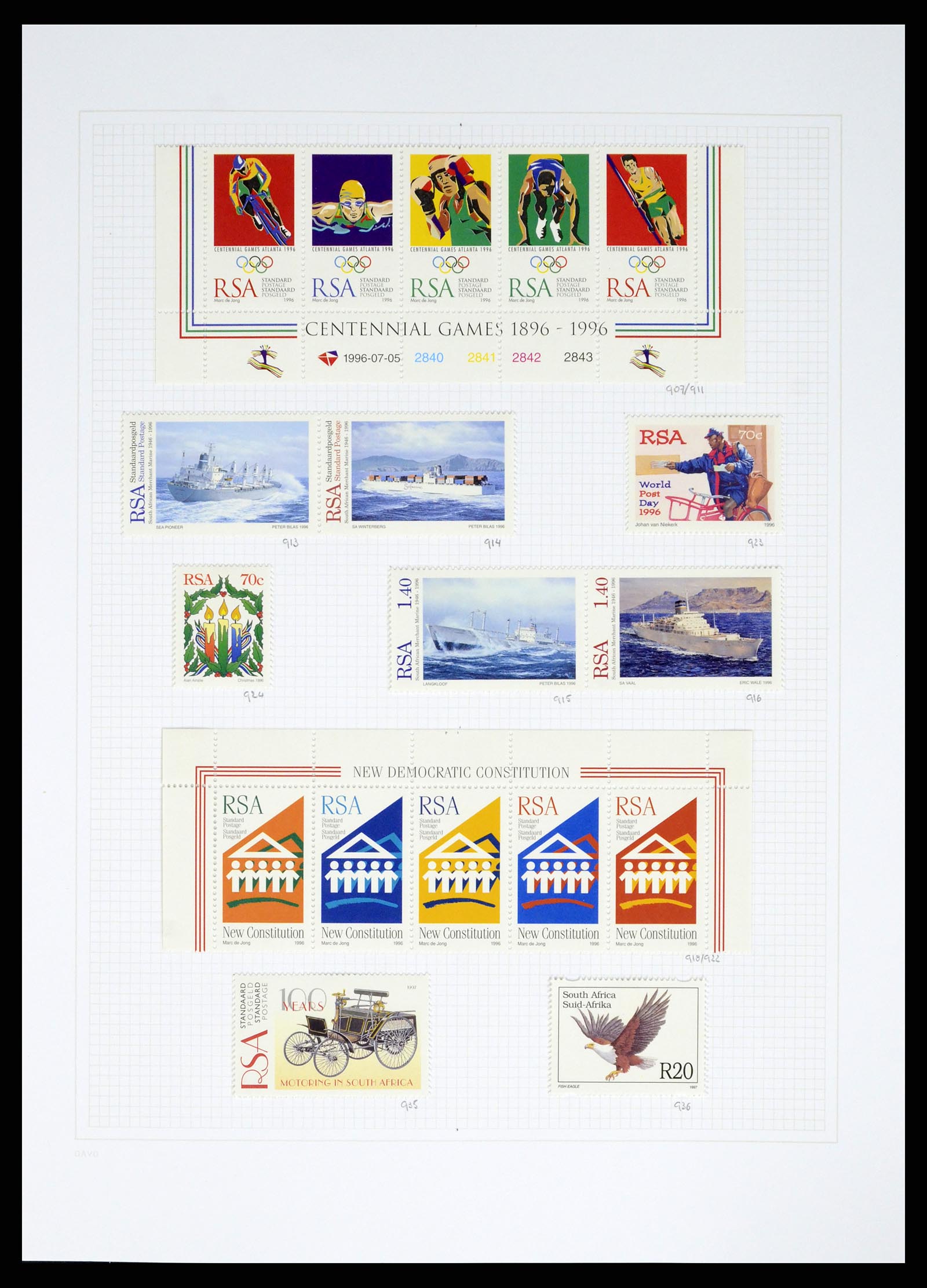 38161 0044 - Postzegelverzameling 38161 Zuid Afrika 1892-2015.