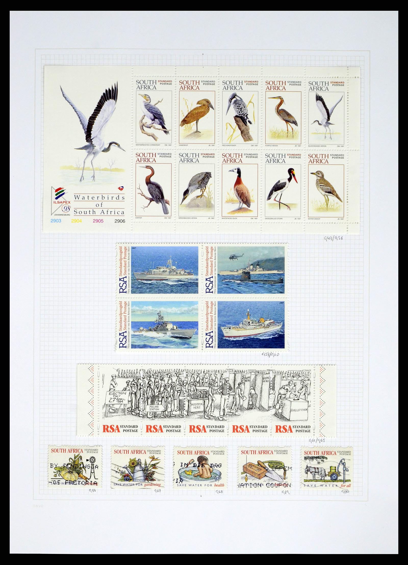 38161 0046 - Postzegelverzameling 38161 Zuid Afrika 1892-2015.