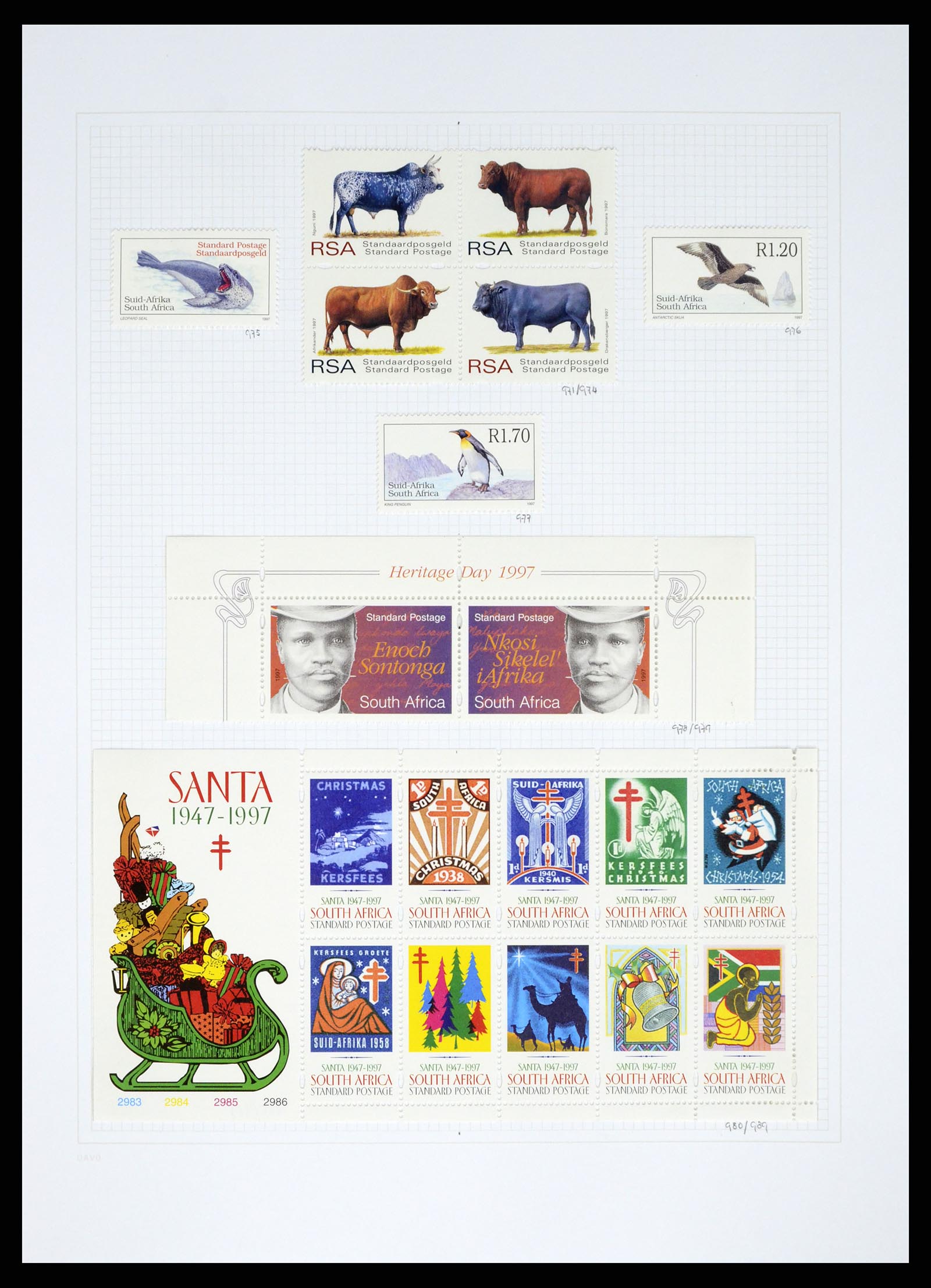 38161 0047 - Postzegelverzameling 38161 Zuid Afrika 1892-2015.