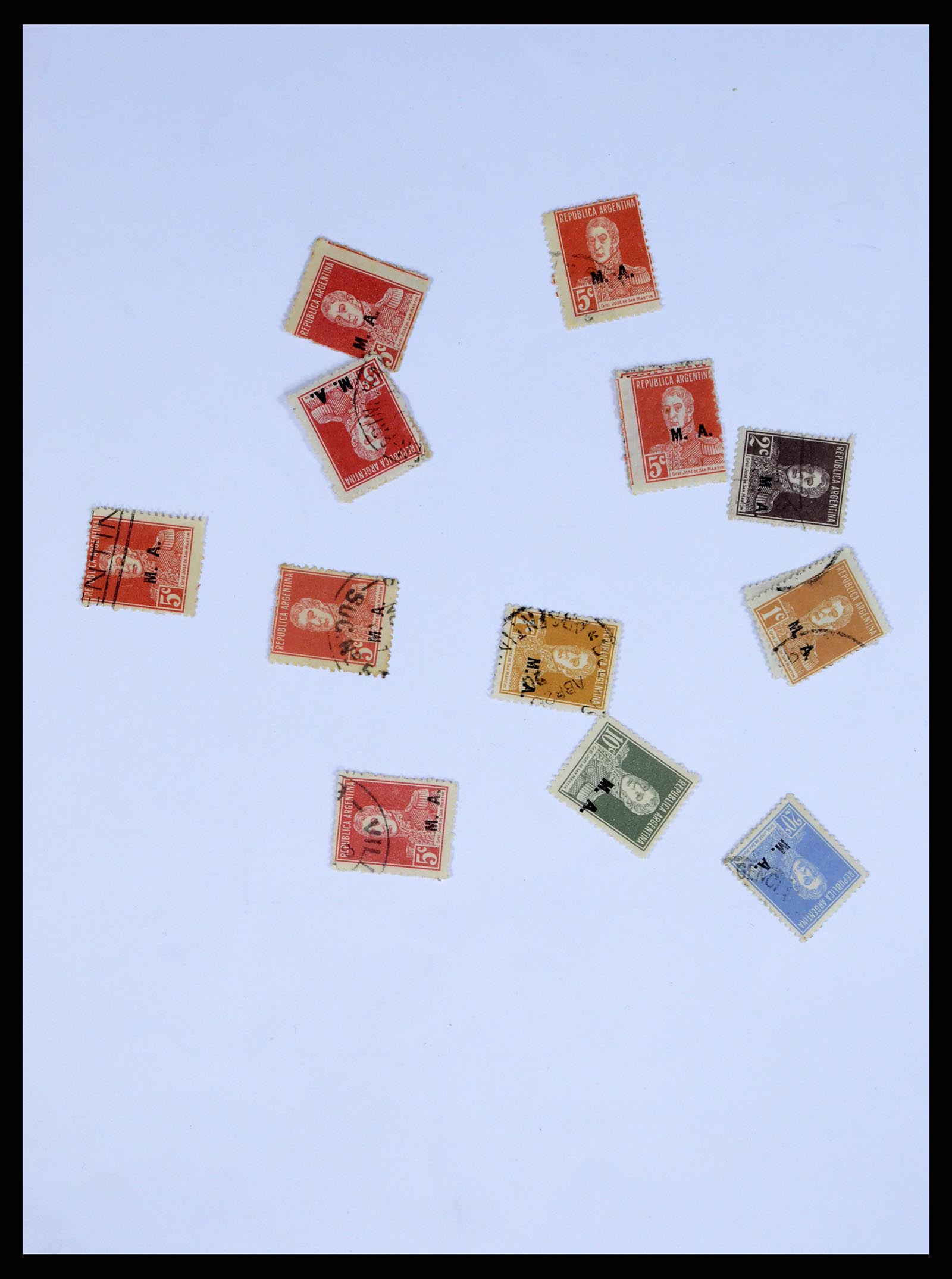 38162 0006 - Postzegelverzameling 38162 Argentinië dienst 1913-1931.