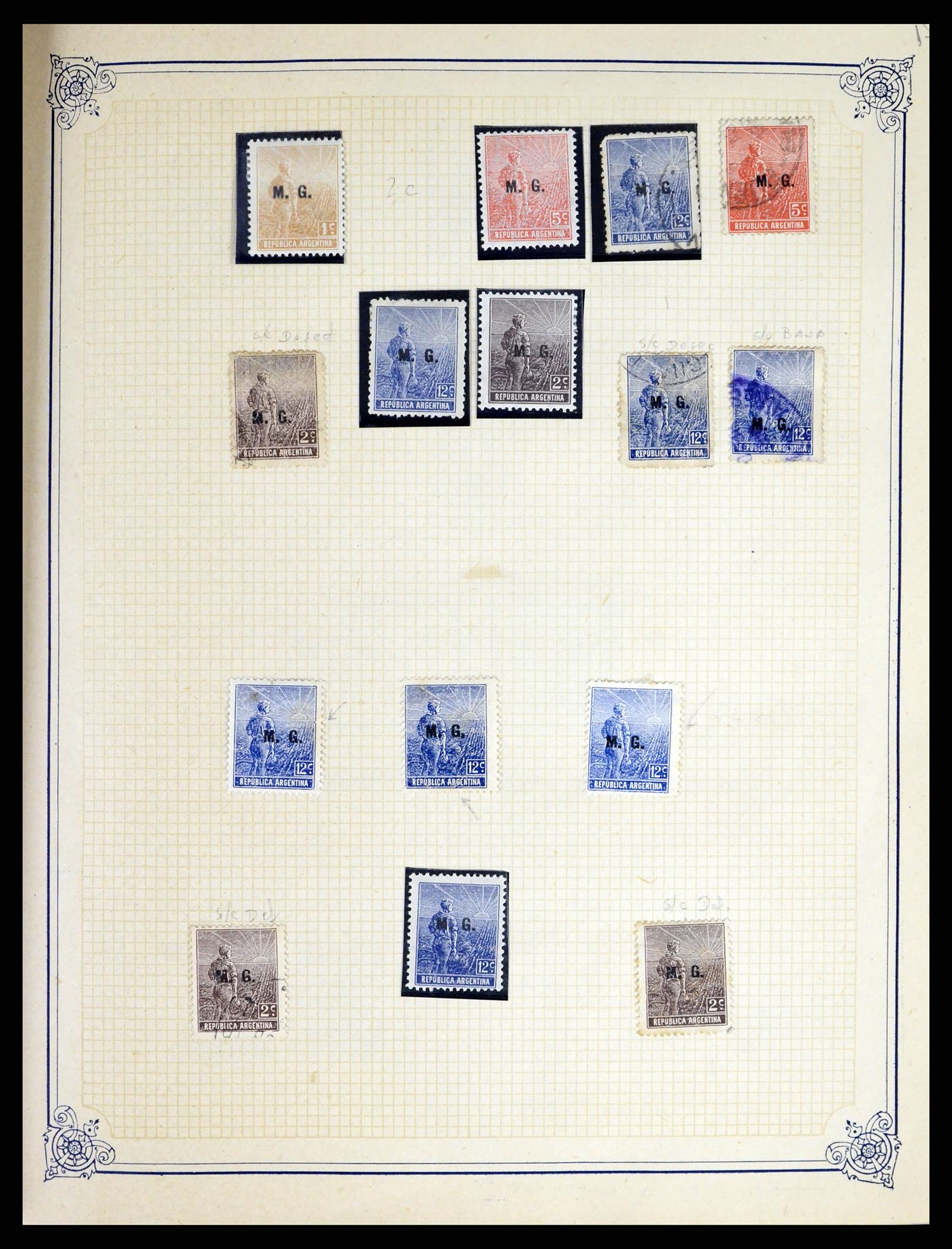 38162 0016 - Postzegelverzameling 38162 Argentinië dienst 1913-1931.