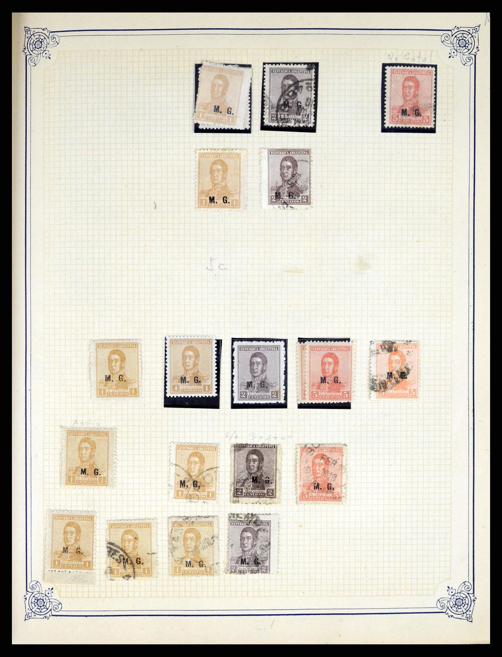 38162 0018 - Postzegelverzameling 38162 Argentinië dienst 1913-1931.