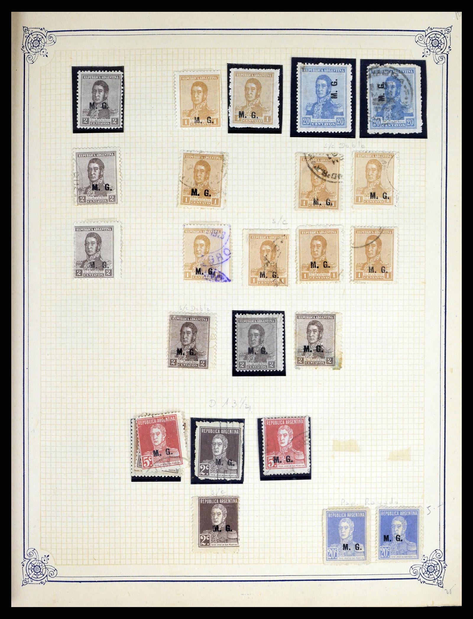 38162 0021 - Stamp collection 38162 Argentina service 1913-1931.