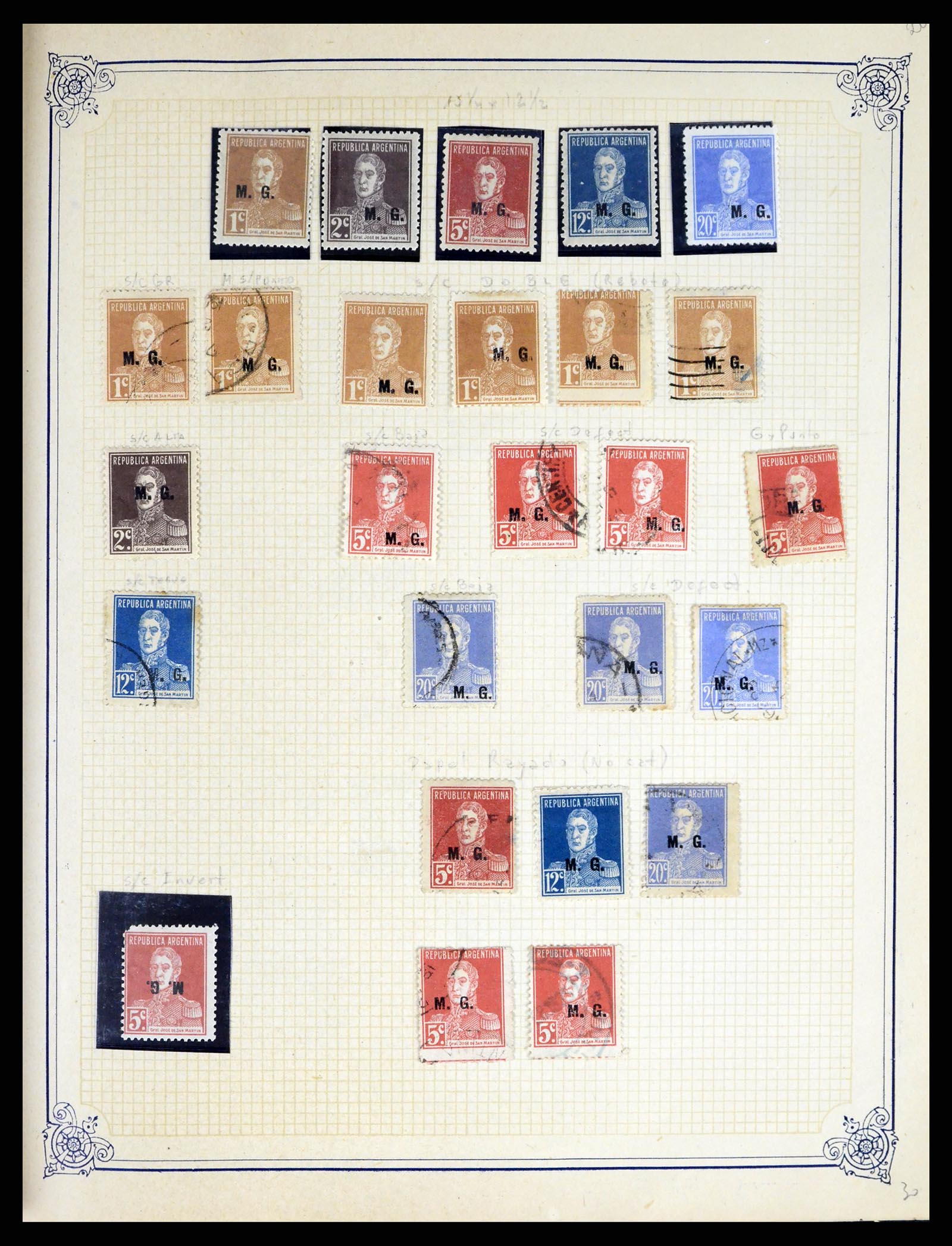 38162 0022 - Stamp collection 38162 Argentina service 1913-1931.