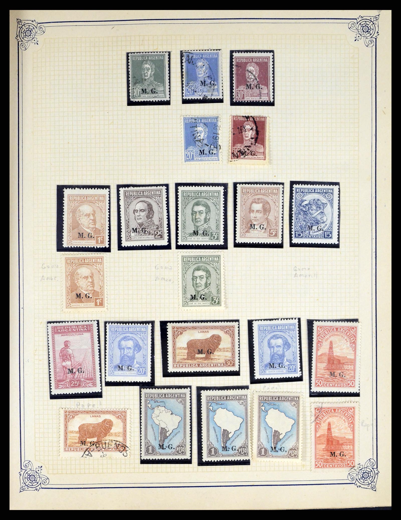 38162 0027 - Stamp collection 38162 Argentina service 1913-1931.