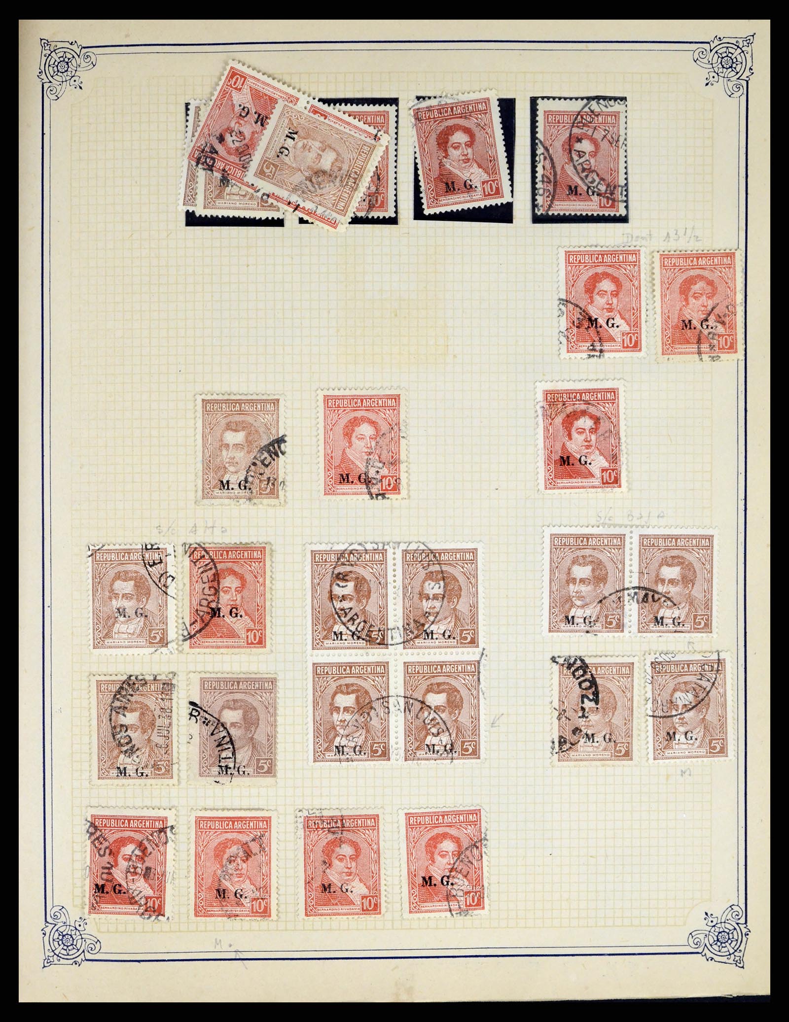 38162 0030 - Stamp collection 38162 Argentina service 1913-1931.
