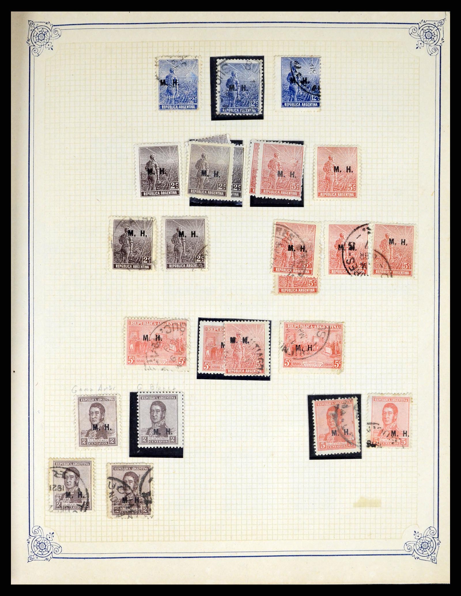 38162 0032 - Stamp collection 38162 Argentina service 1913-1931.