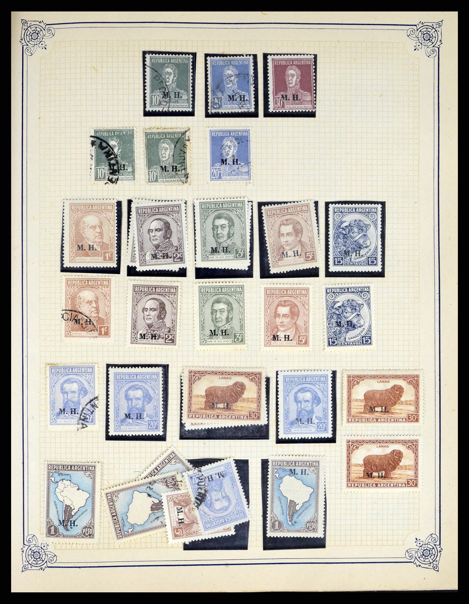 38162 0039 - Stamp collection 38162 Argentina service 1913-1931.