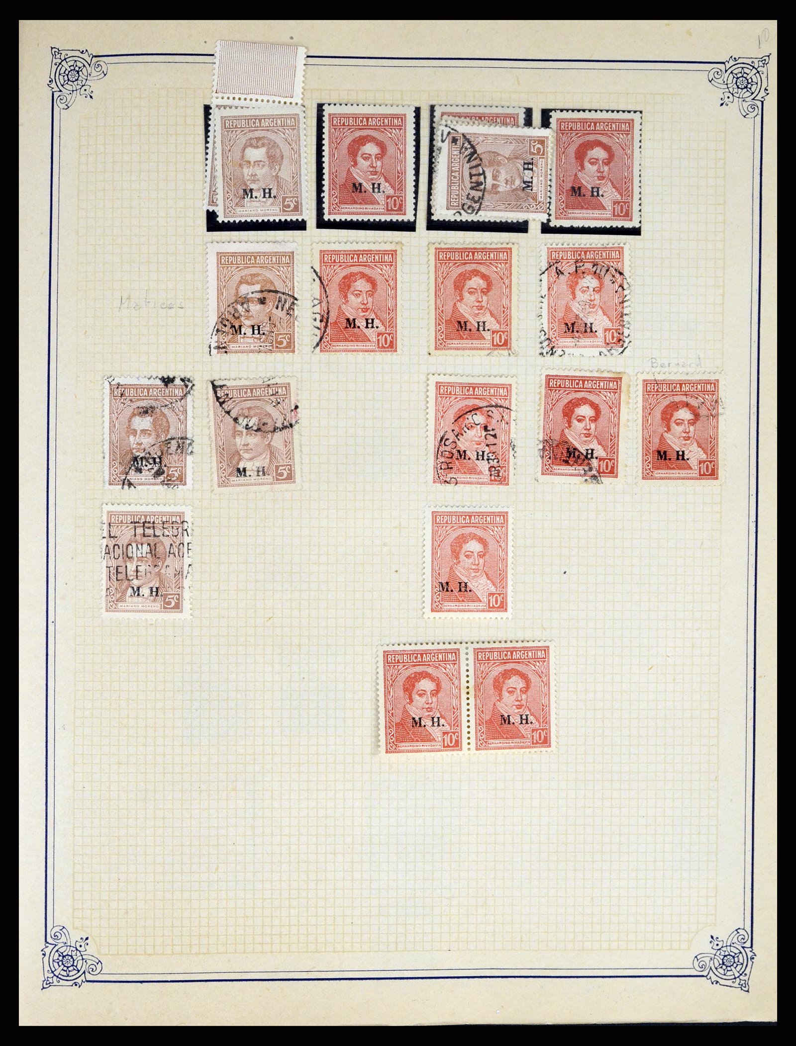 38162 0041 - Postzegelverzameling 38162 Argentinië dienst 1913-1931.