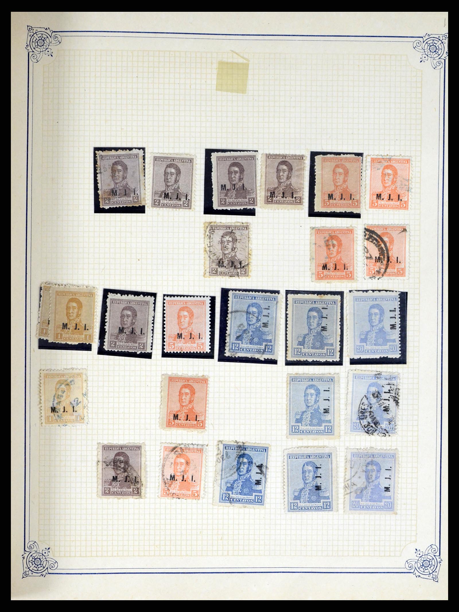 38162 0052 - Postzegelverzameling 38162 Argentinië dienst 1913-1931.