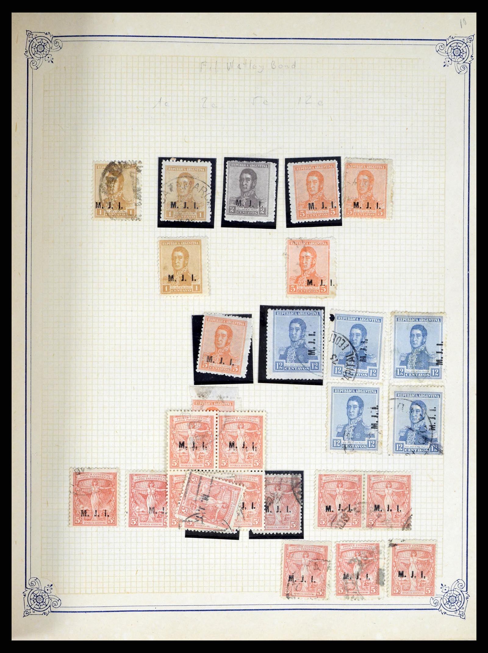 38162 0053 - Postzegelverzameling 38162 Argentinië dienst 1913-1931.
