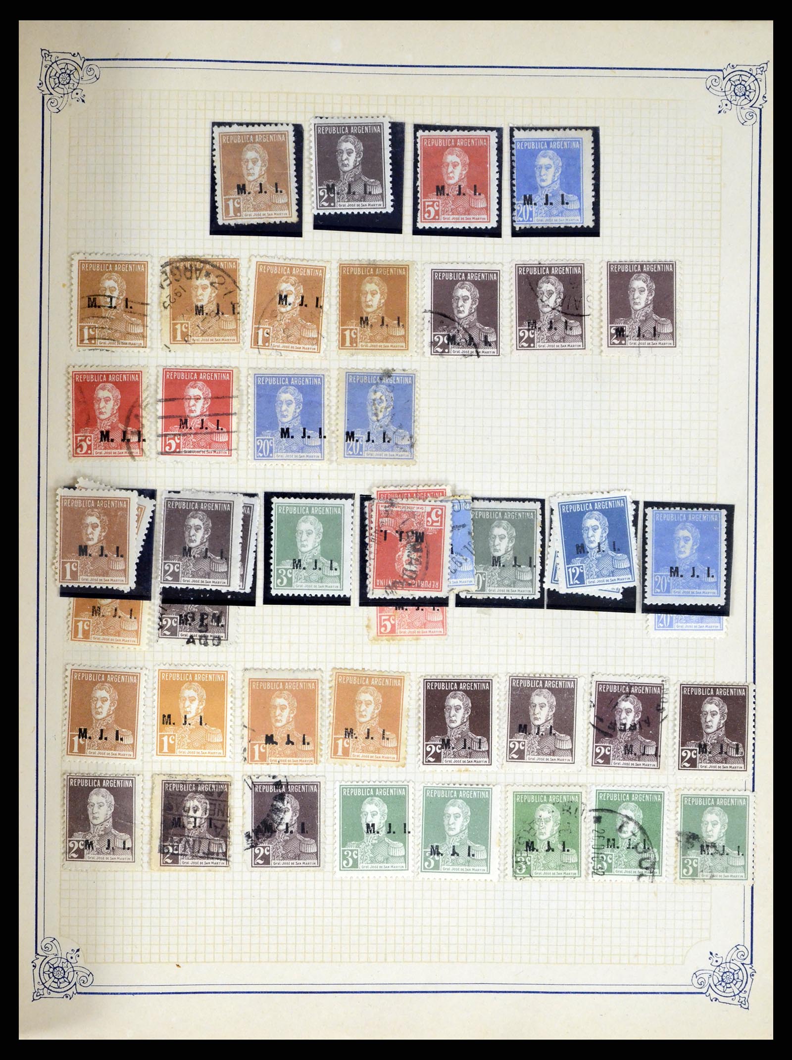 38162 0055 - Postzegelverzameling 38162 Argentinië dienst 1913-1931.
