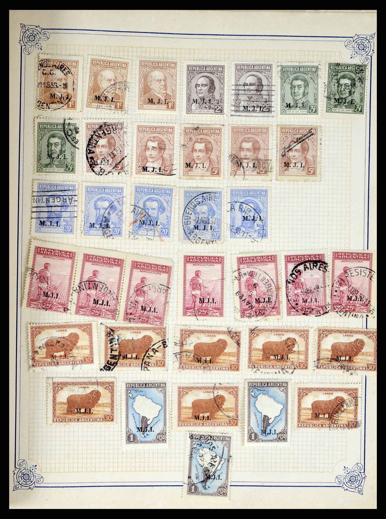 38162 0061 - Stamp collection 38162 Argentina service 1913-1931.