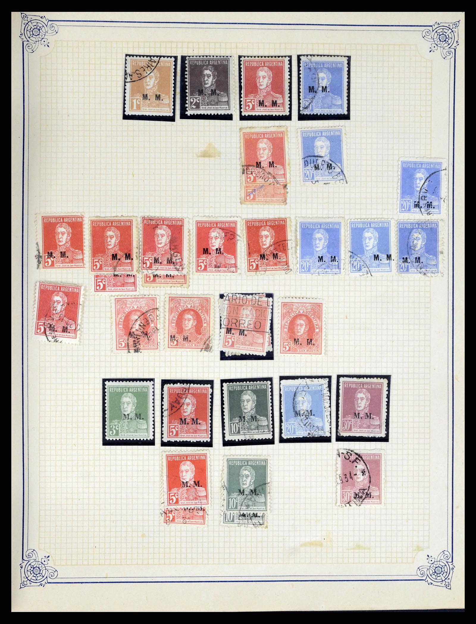 38162 0067 - Stamp collection 38162 Argentina service 1913-1931.