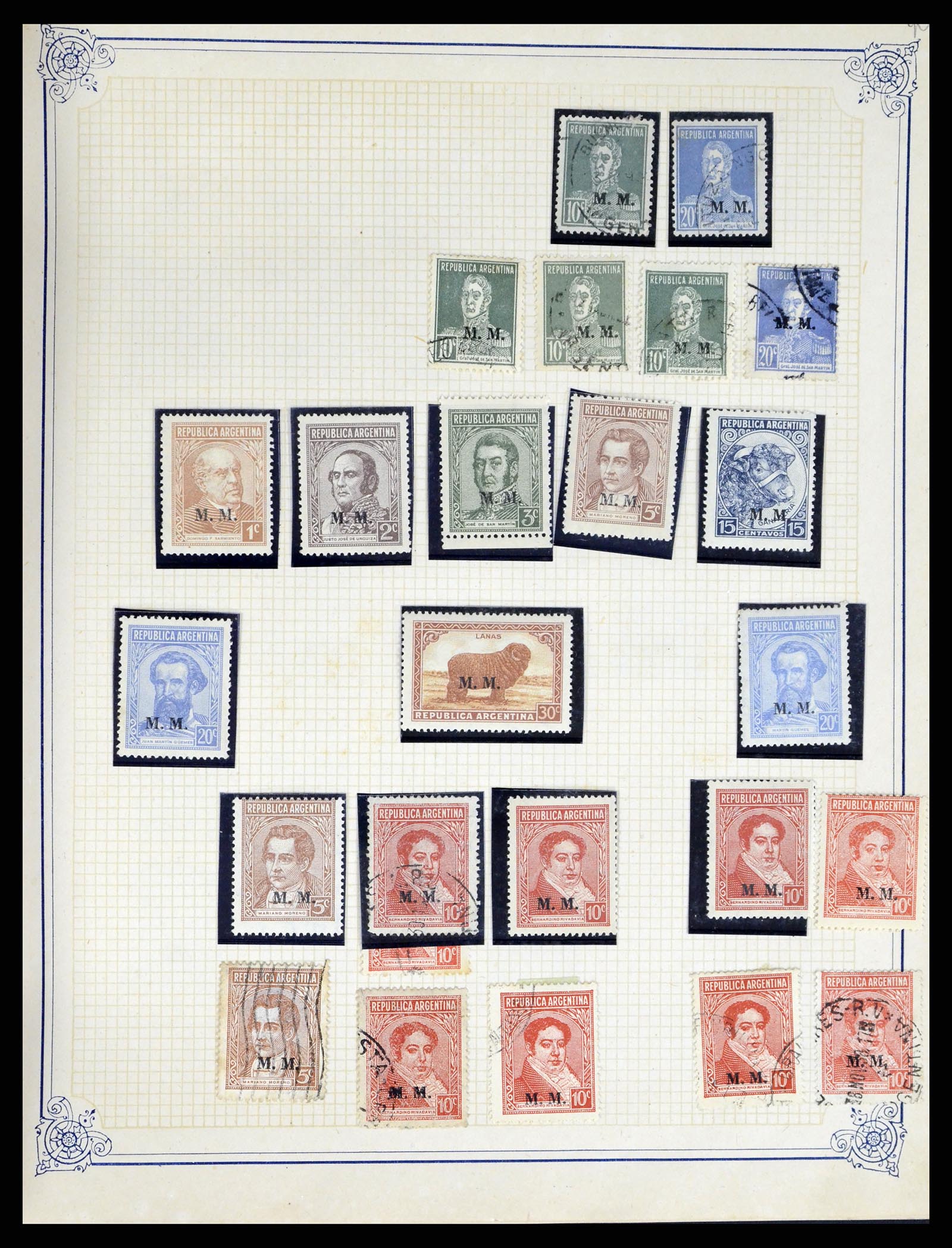 38162 0068 - Stamp collection 38162 Argentina service 1913-1931.